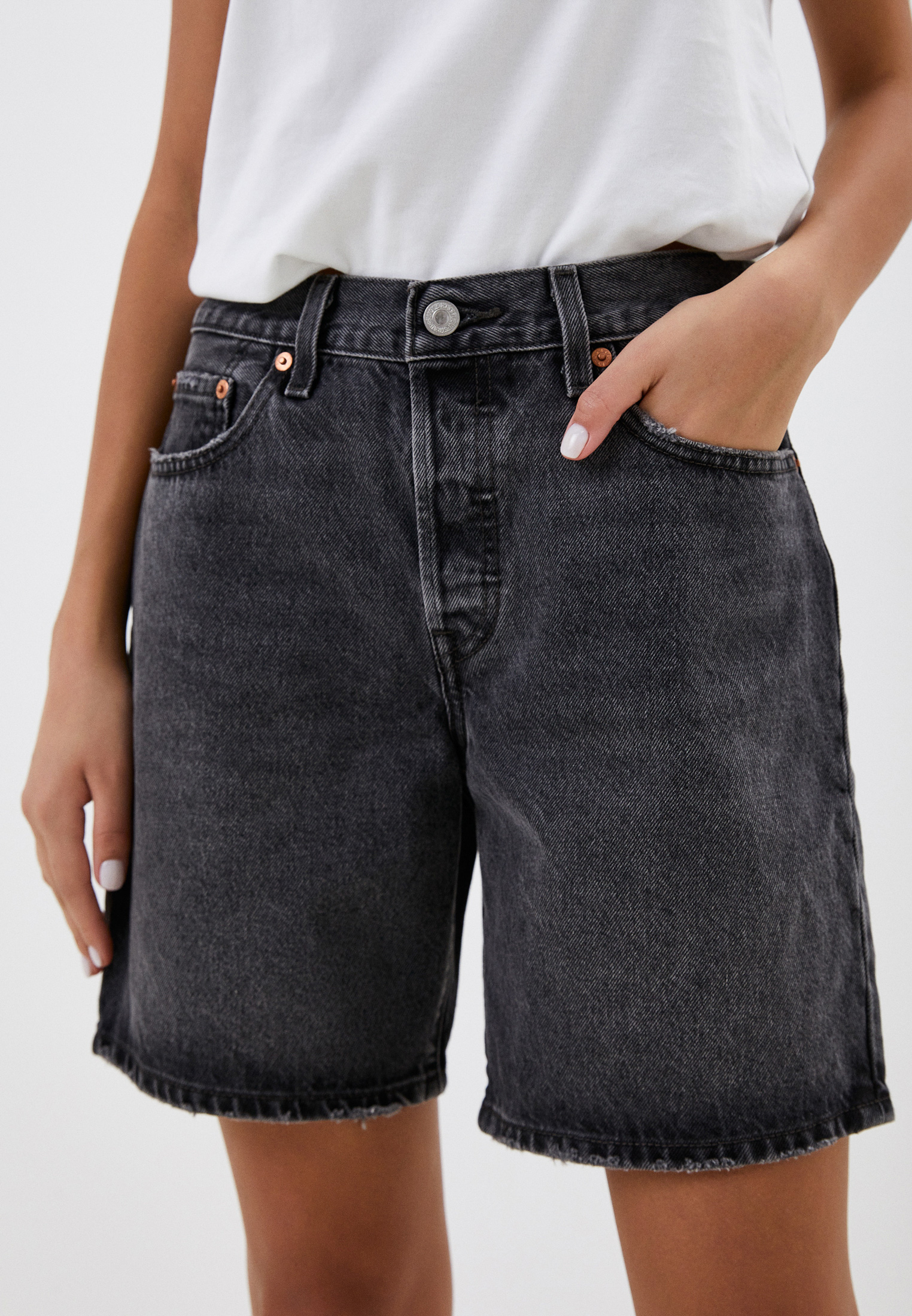 Шорты джинсовые Levi's® 501 90S, цвет: серый, RTLACL705801 — купить в ...