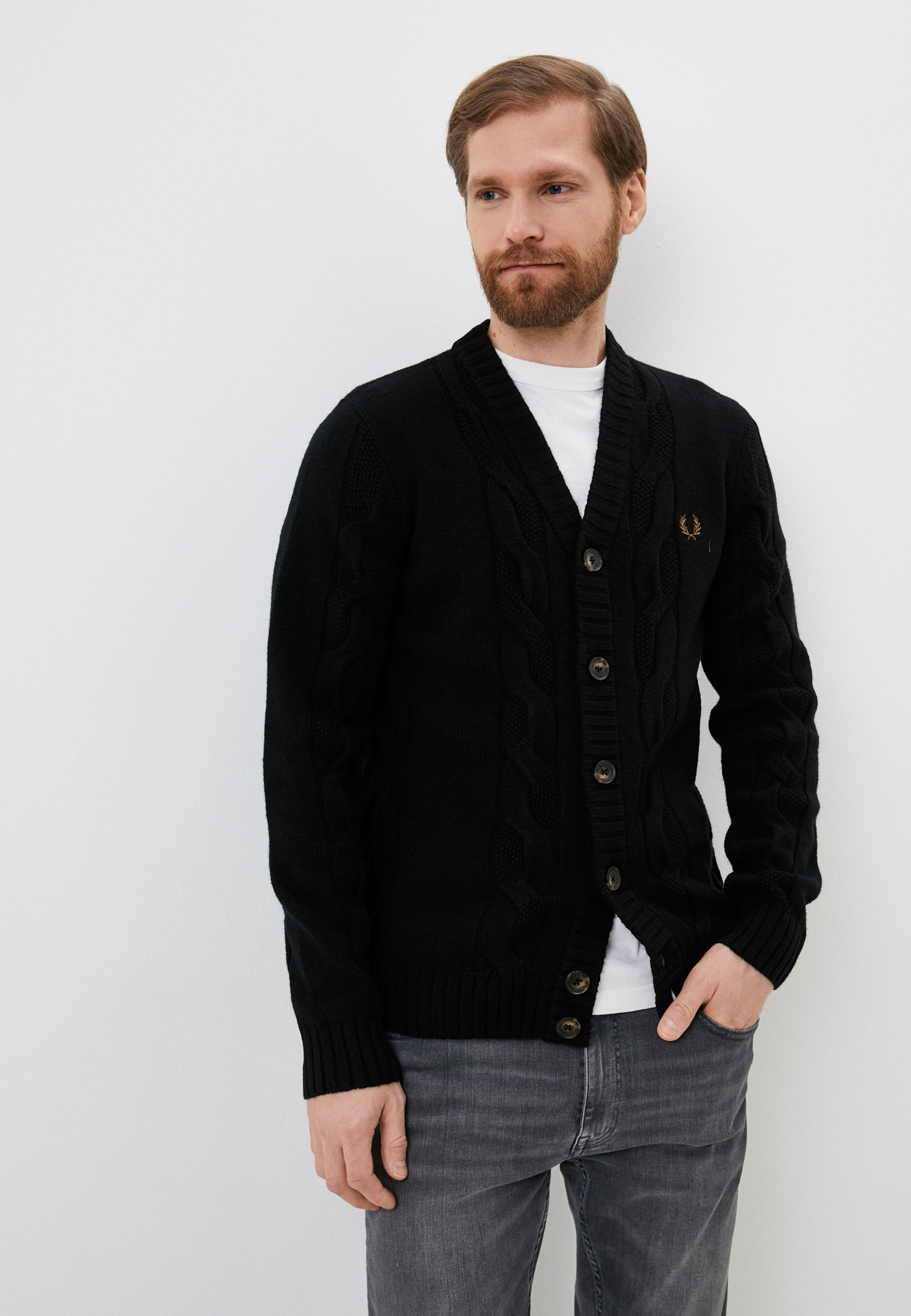 Кардиган Fred Perry, цвет: черный, RTLACL784901 — купить в интернет ...