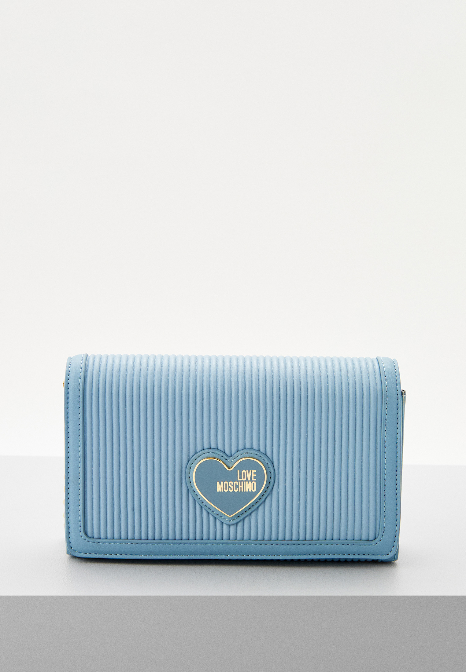 Сумка Love Moschino, цвет голубой, RTLACL806101 — купить в интернет