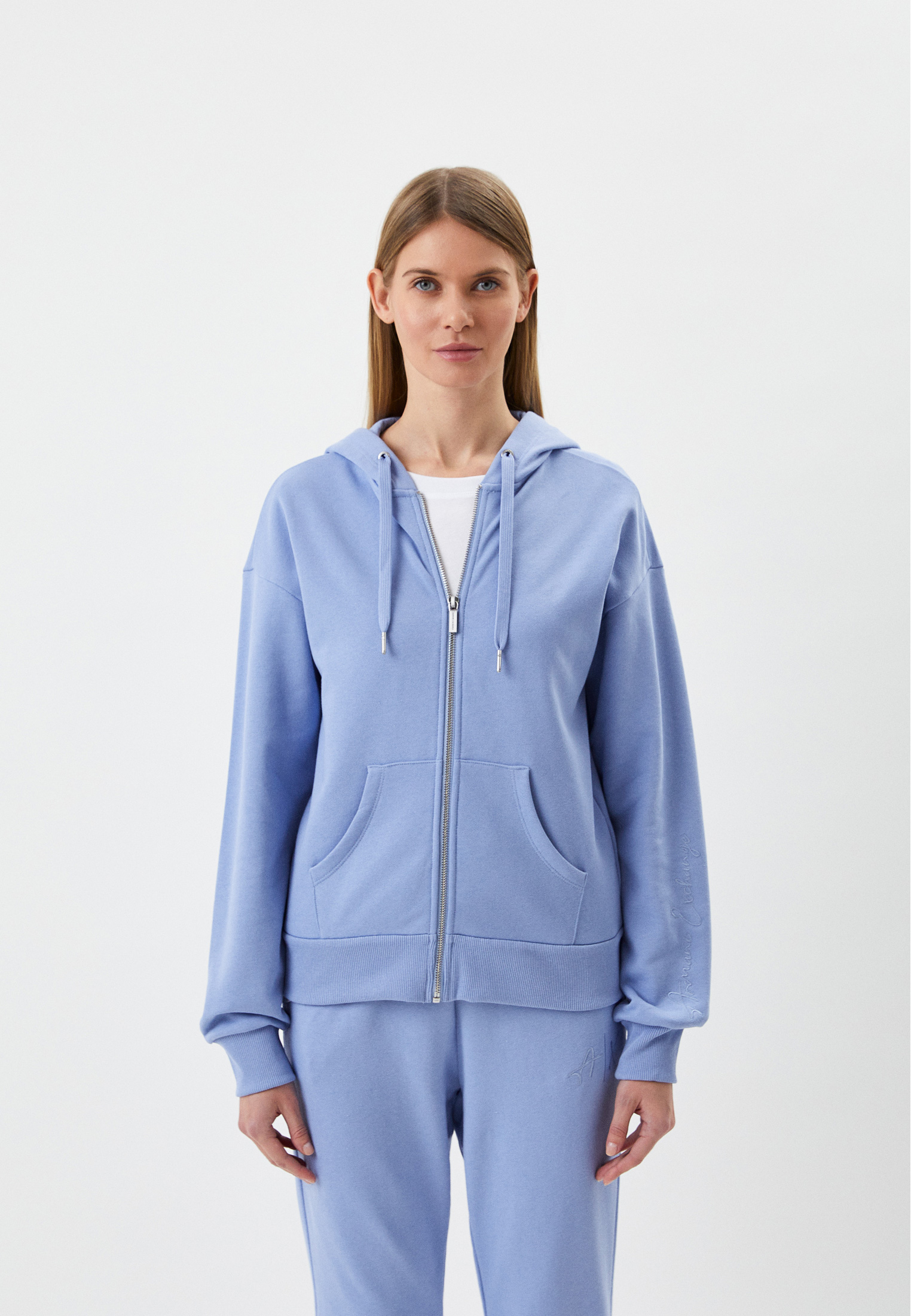 Толстовка Armani Exchange, цвет: голубой, RTLACM117401 — купить в ...