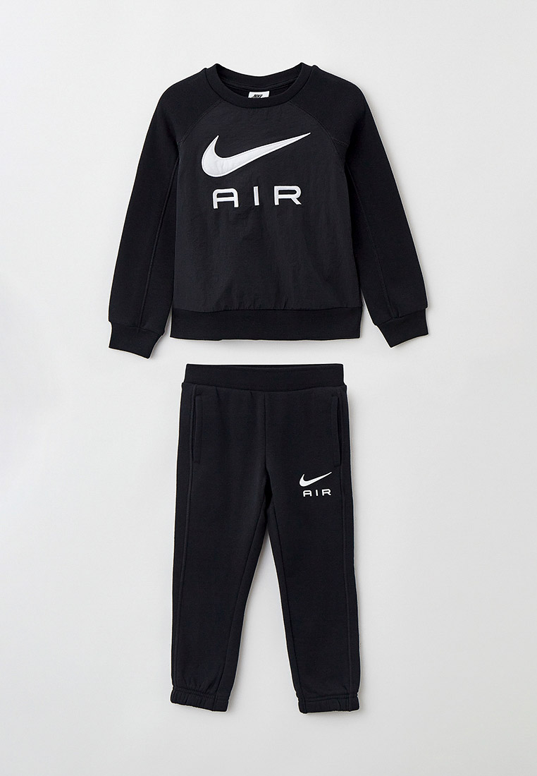Костюм спортивный Nike NKN N NSW AIR CREW SET (PS), цвет: черный ...
