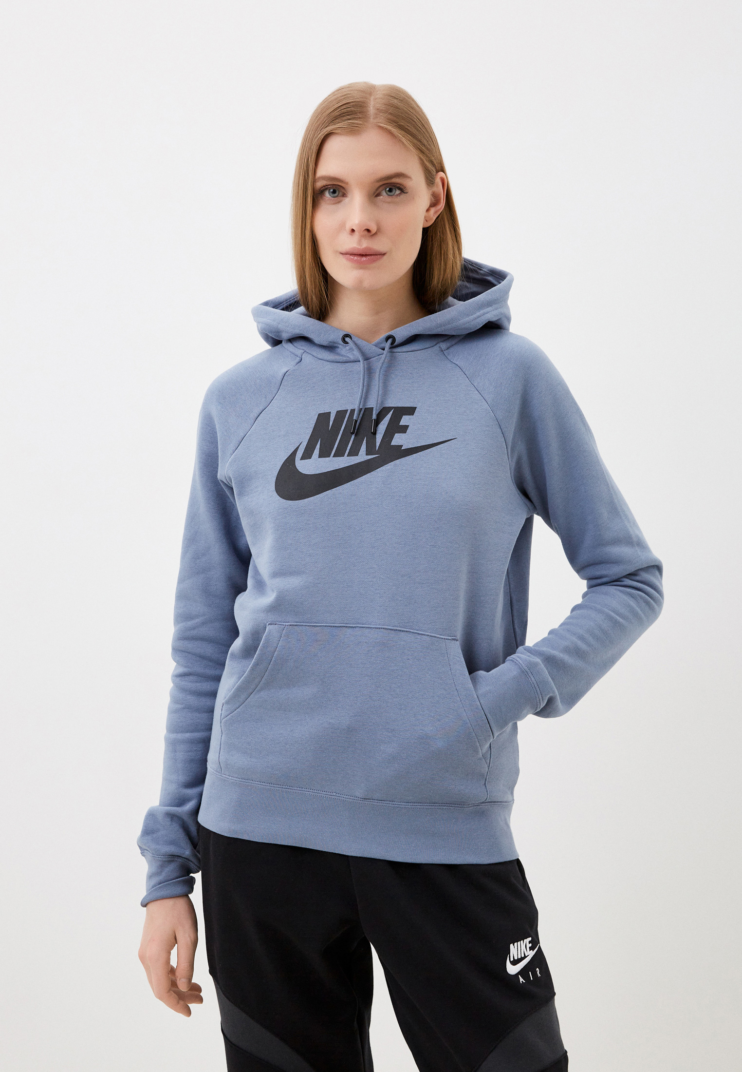 Худи Nike W NSW ESSNTL HOODIE PO HBR, цвет: голубой, RTLACM456601 ...