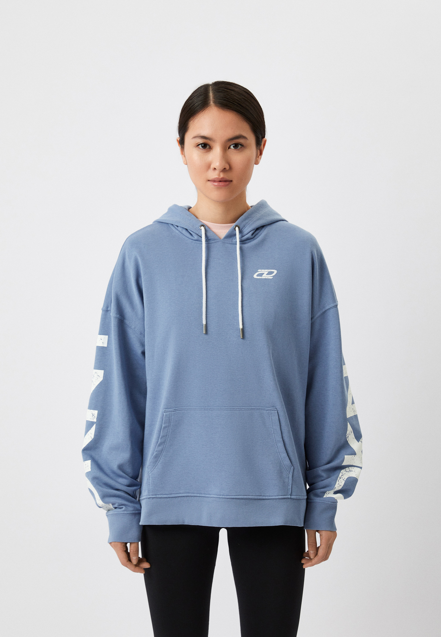 Худи DKNY, цвет: голубой, RTLACM513801 — купить в интернет-магазине Lamoda