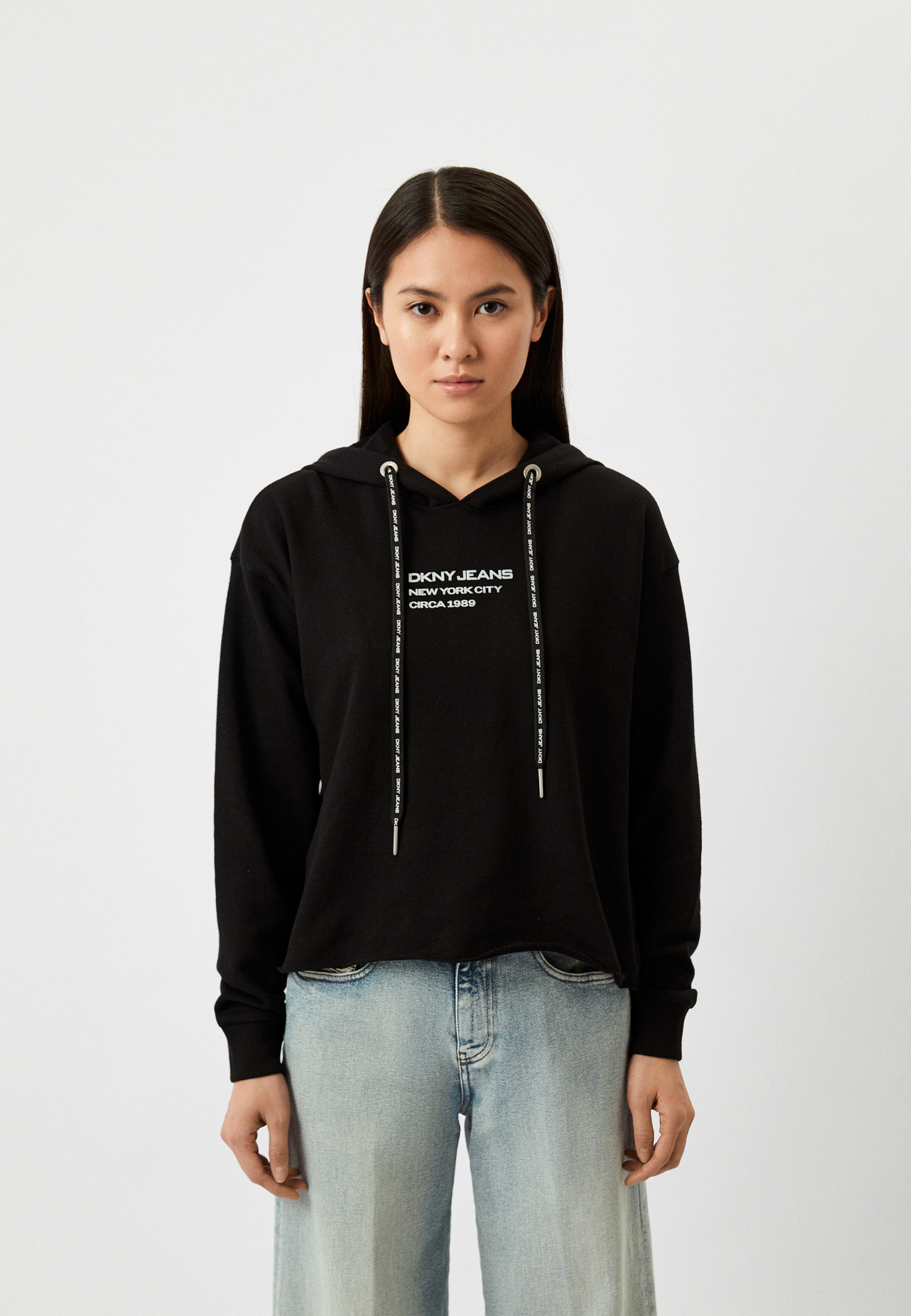 Худи DKNY, цвет: черный, RTLACM514801 — купить в интернет-магазине Lamoda