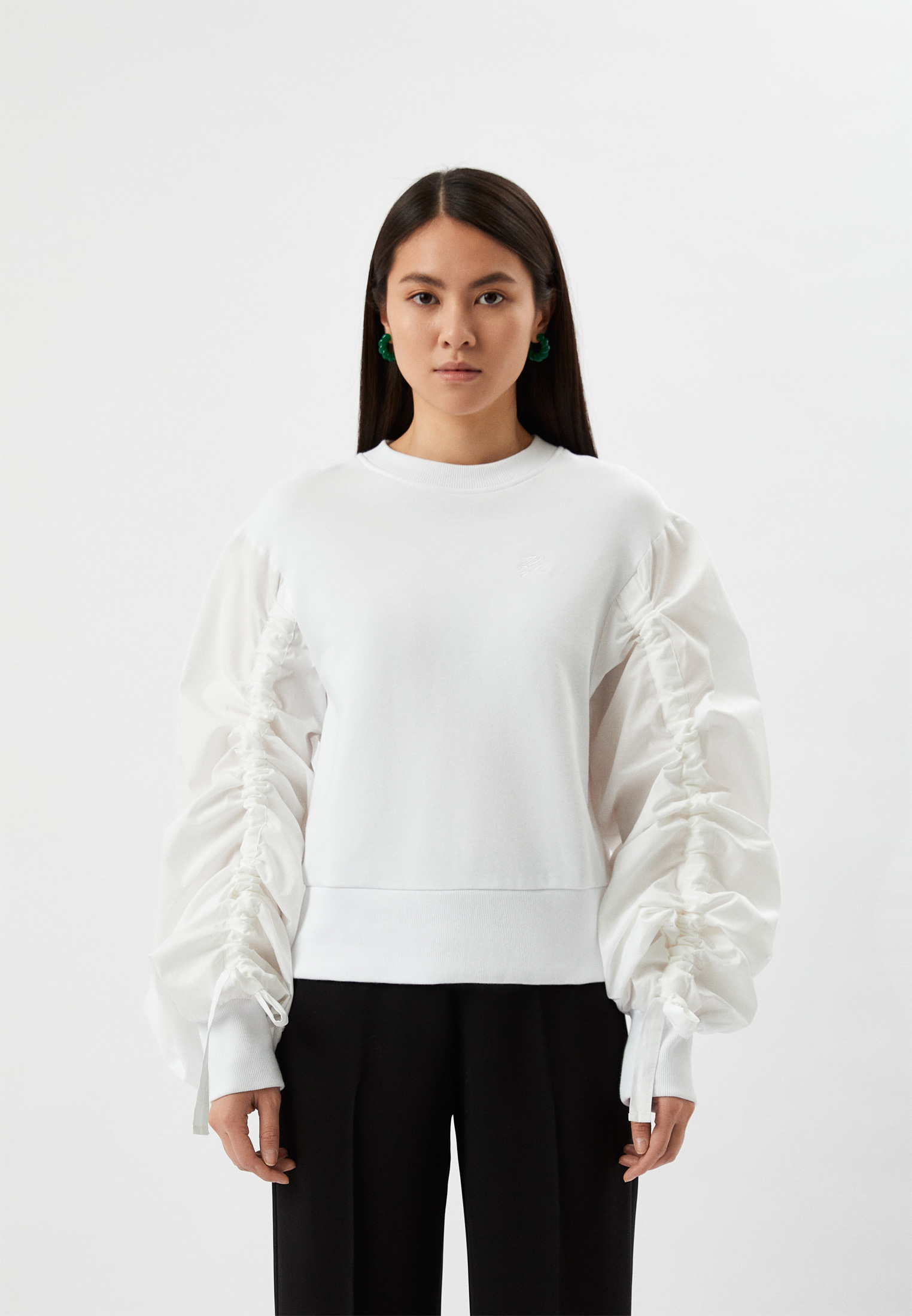 Свитшот Karl Lagerfeld, цвет: белый, RTLACM783401 — купить в интернет ...