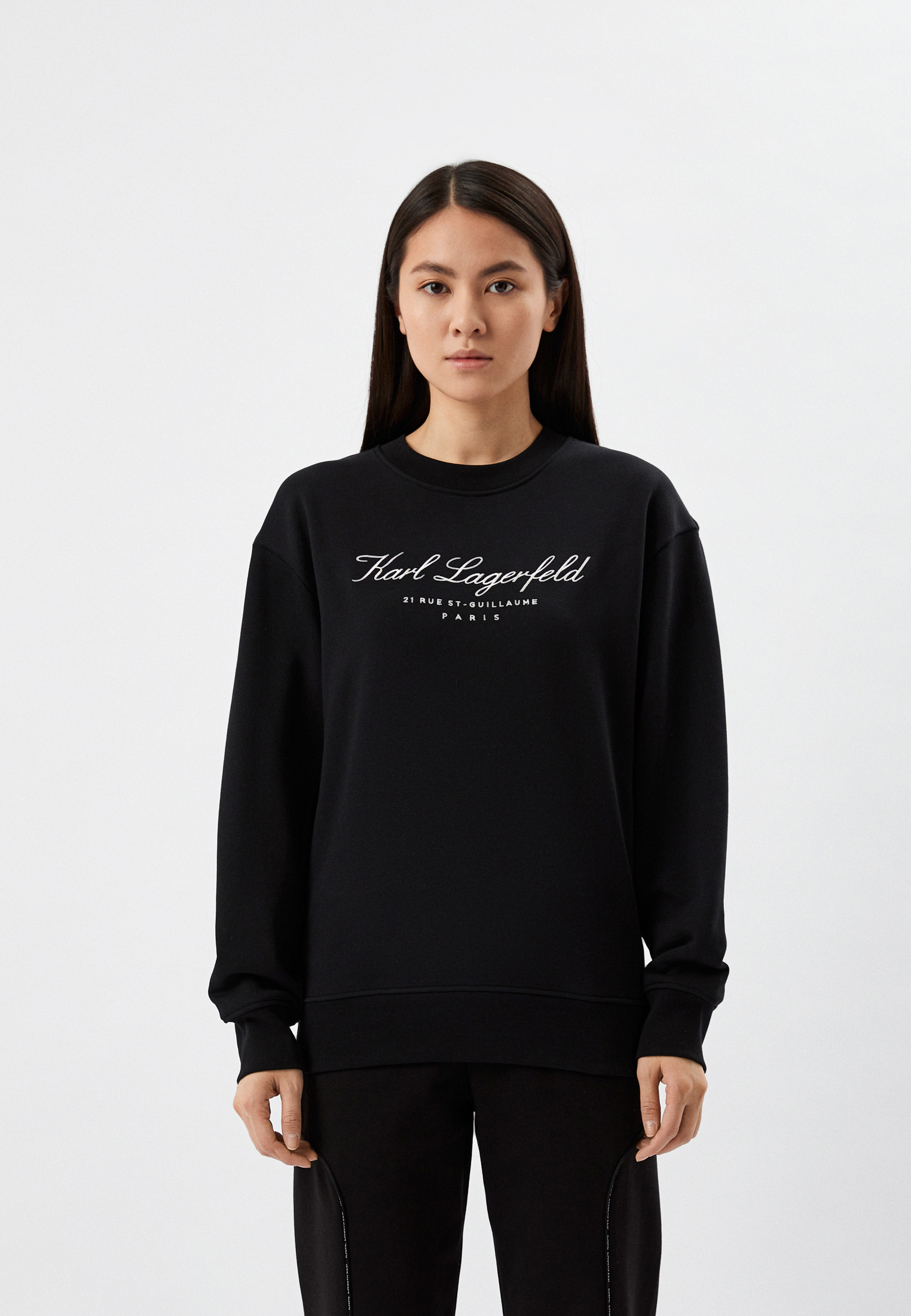 Свитшот Karl Lagerfeld HOTEL KARL, цвет: черный, RTLACM786601 — купить ...