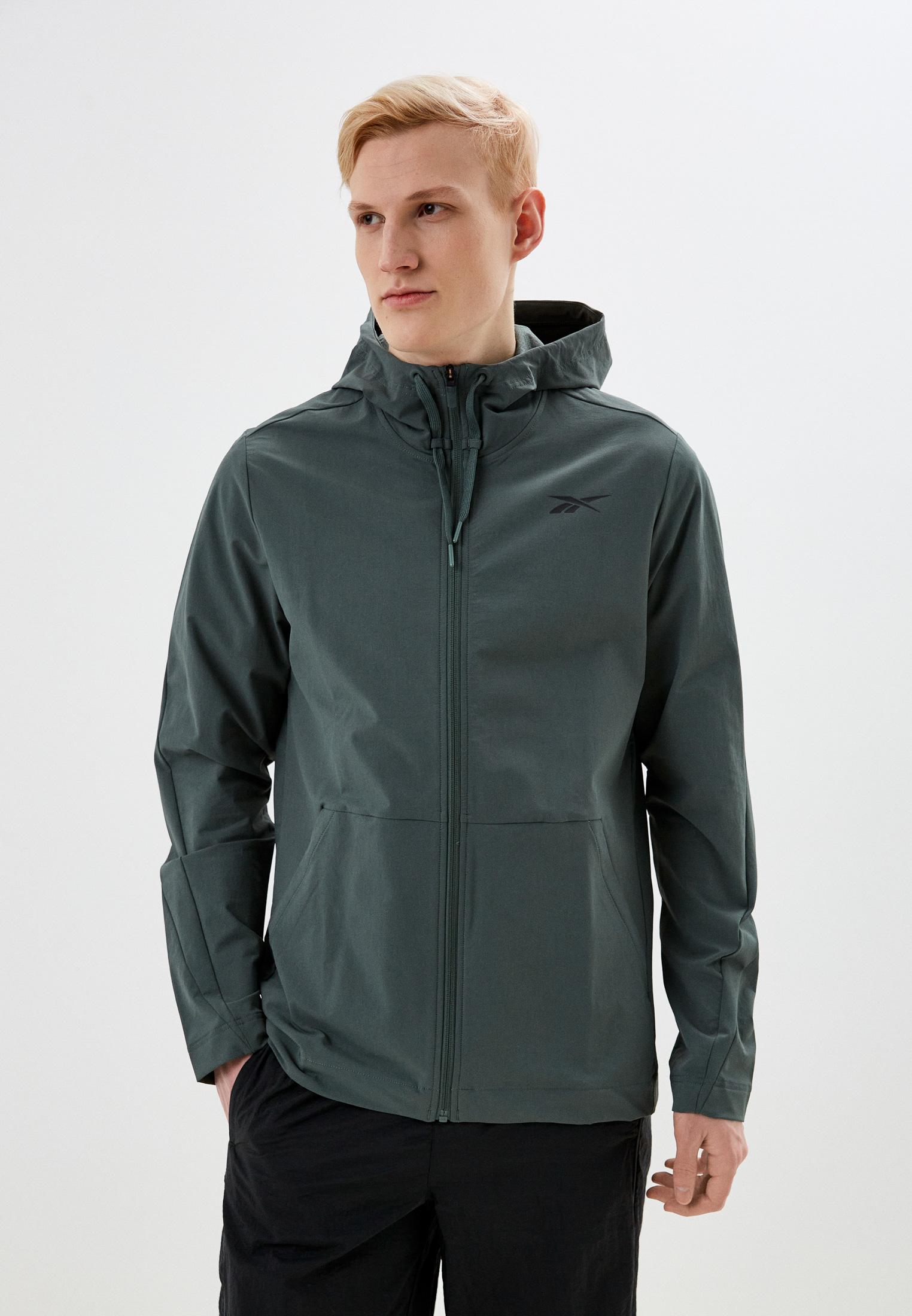 Ветровка Reebok WOVEN FZ, цвет: зеленый, RTLACM972501 — купить в ...