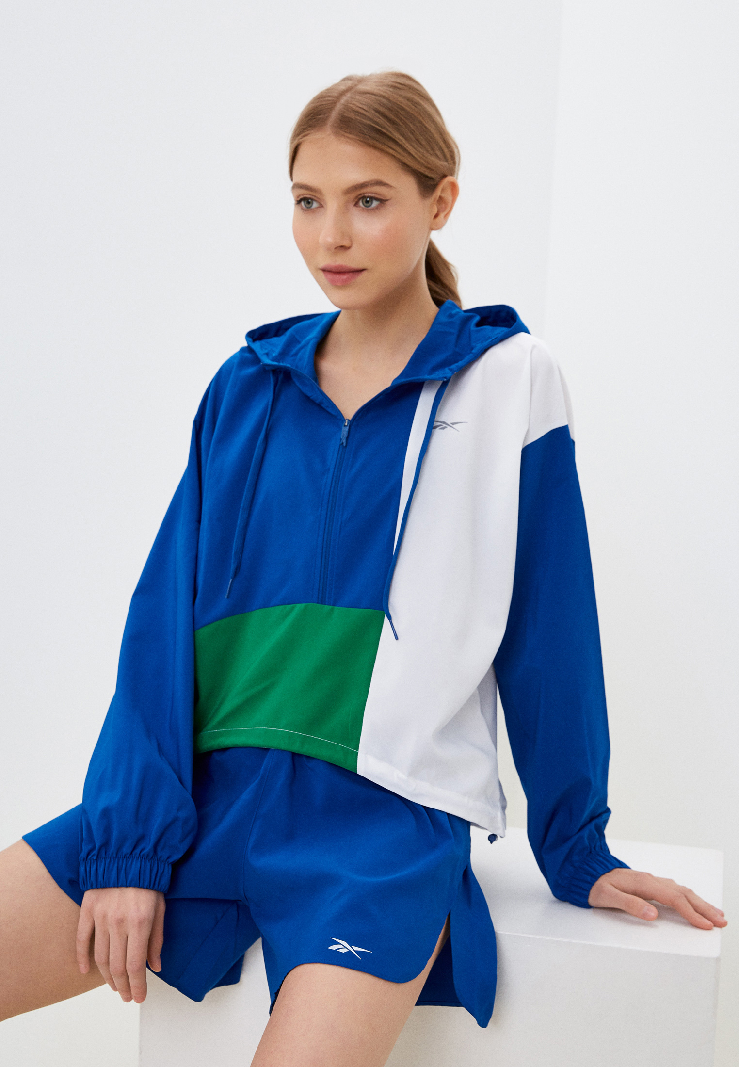 Ветровка Reebok RUNNING WOVEN JACKET, цвет: синий, RTLACN589201 ...