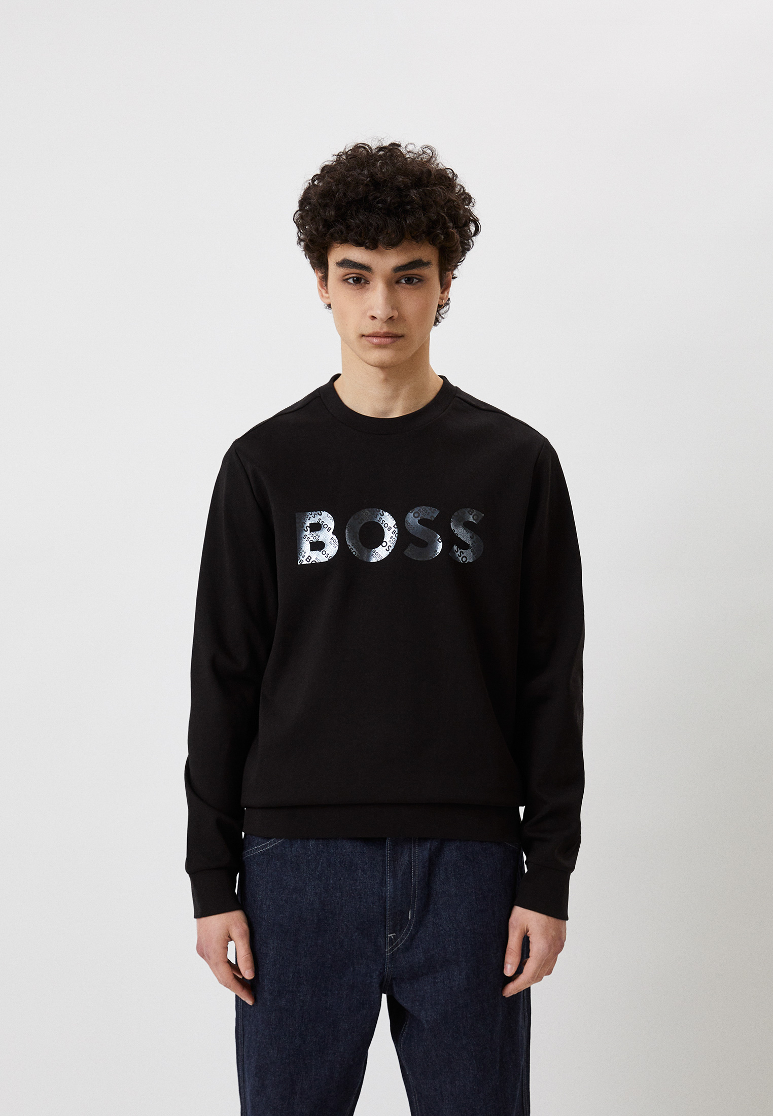 Свитшот Boss, цвет: черный, RTLACO386401 — купить в интернет-магазине ...