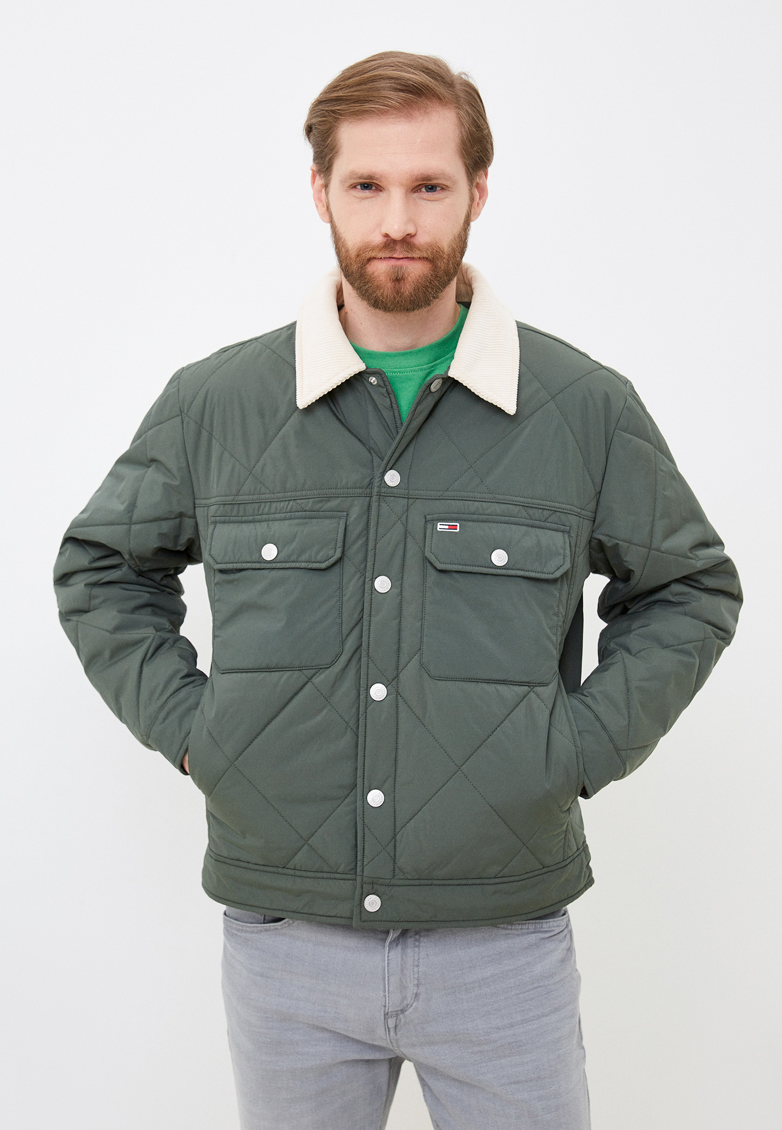 Куртка утепленная Tommy Jeans, цвет: хаки, RTLACO548101 — купить в ...