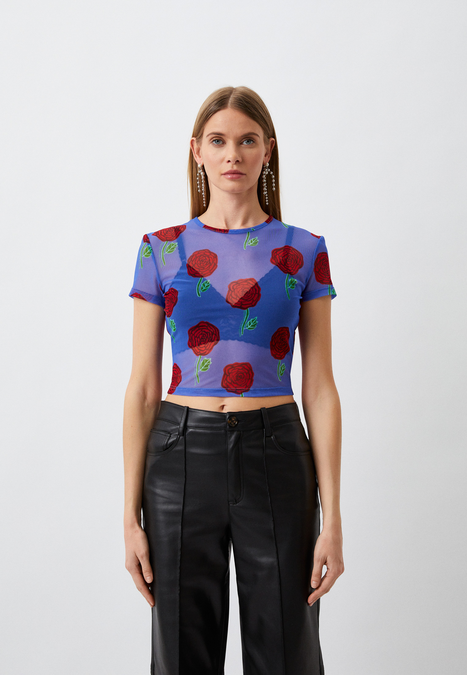 Топ Versace Jeans Couture, цвет: синий, RTLACO800901 — купить в ...