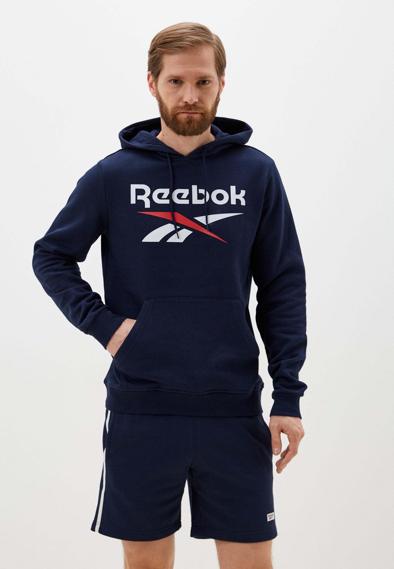 Худи Reebok RI BIG STACKED LOGO HOOD, цвет: синий, RTLACO852903 ...