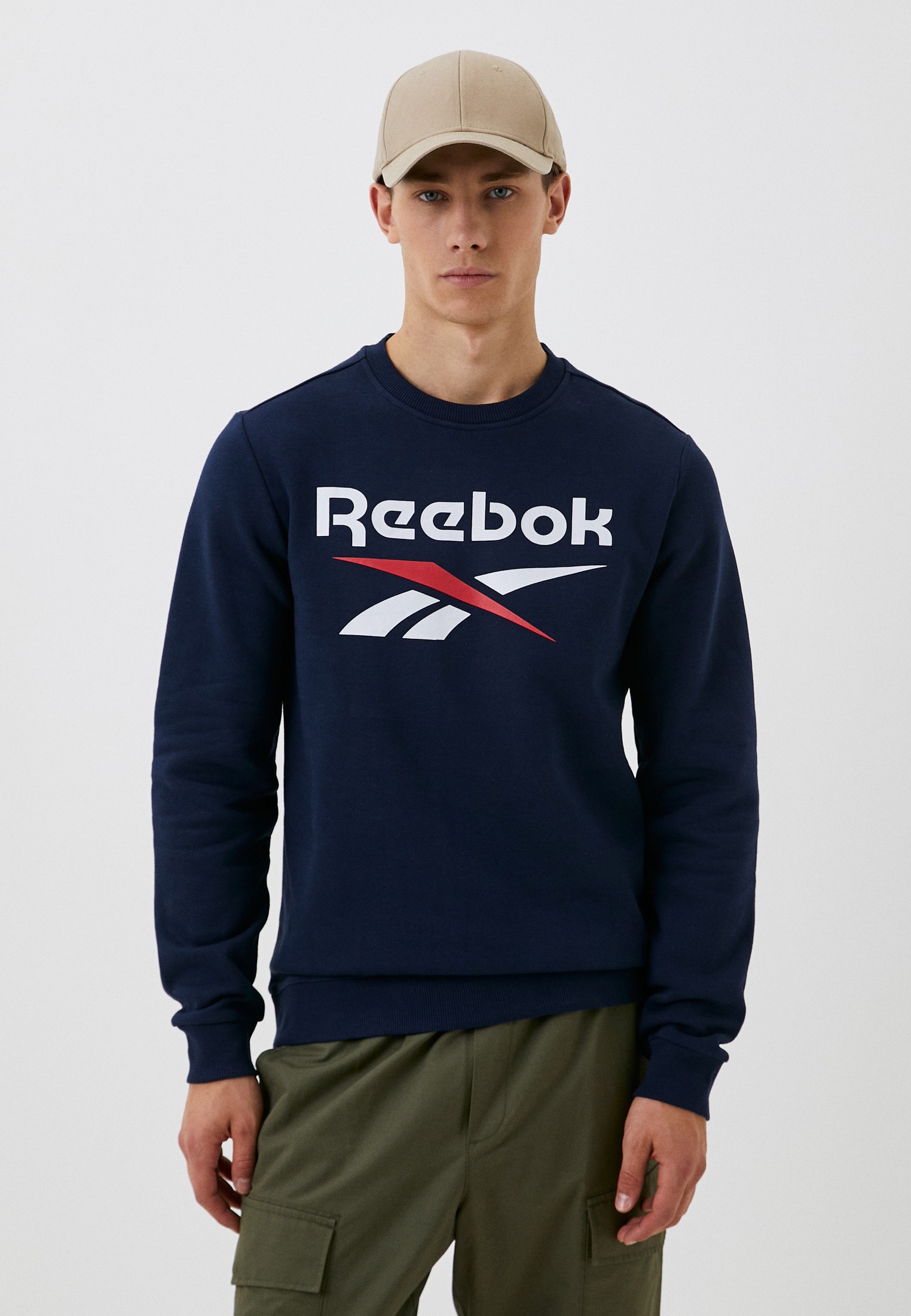 Свитшот Reebok RI BIG STACKED LOGO CREW, цвет: синий, RTLACO853401 ...