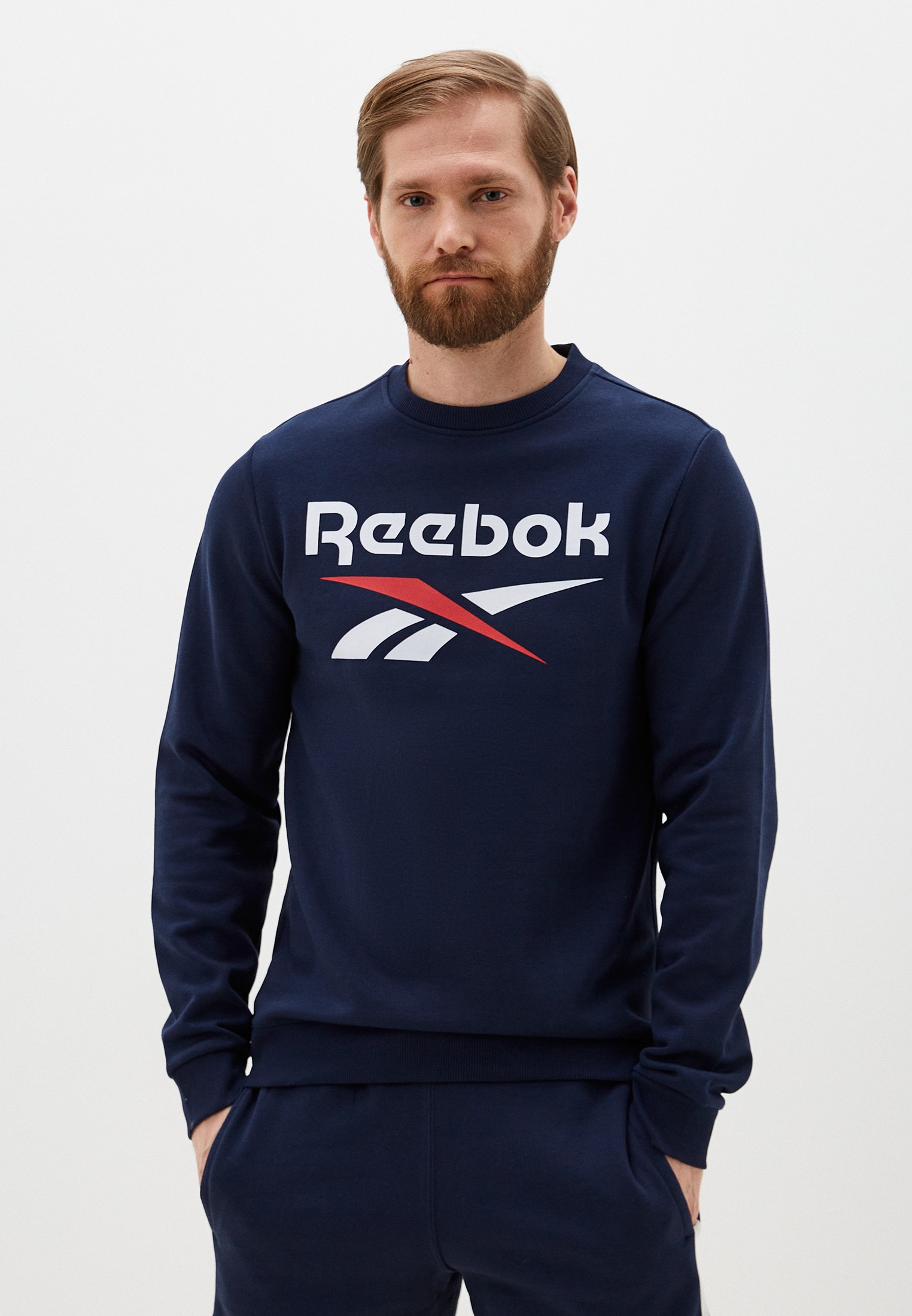 Свитшот Reebok RI BIG STACKED LOGO CREW, цвет: синий, RTLACO853403 ...