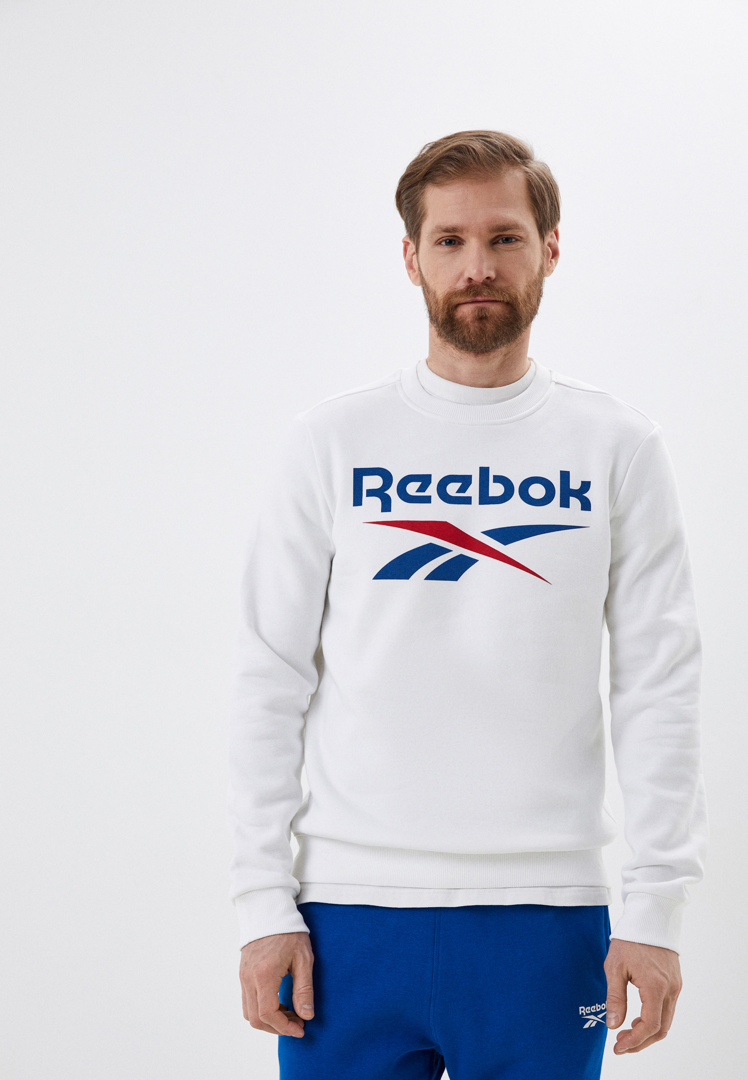 Свитшот Reebok RI BIG STACKED LOGO CREW, цвет: белый, RTLACO853601 ...