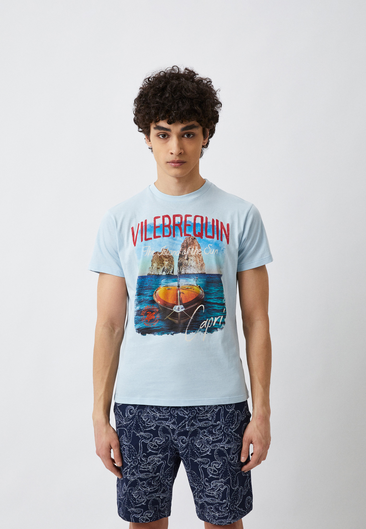 Футболка Vilebrequin, цвет: голубой, RTLACO865901 — купить в интернет ...