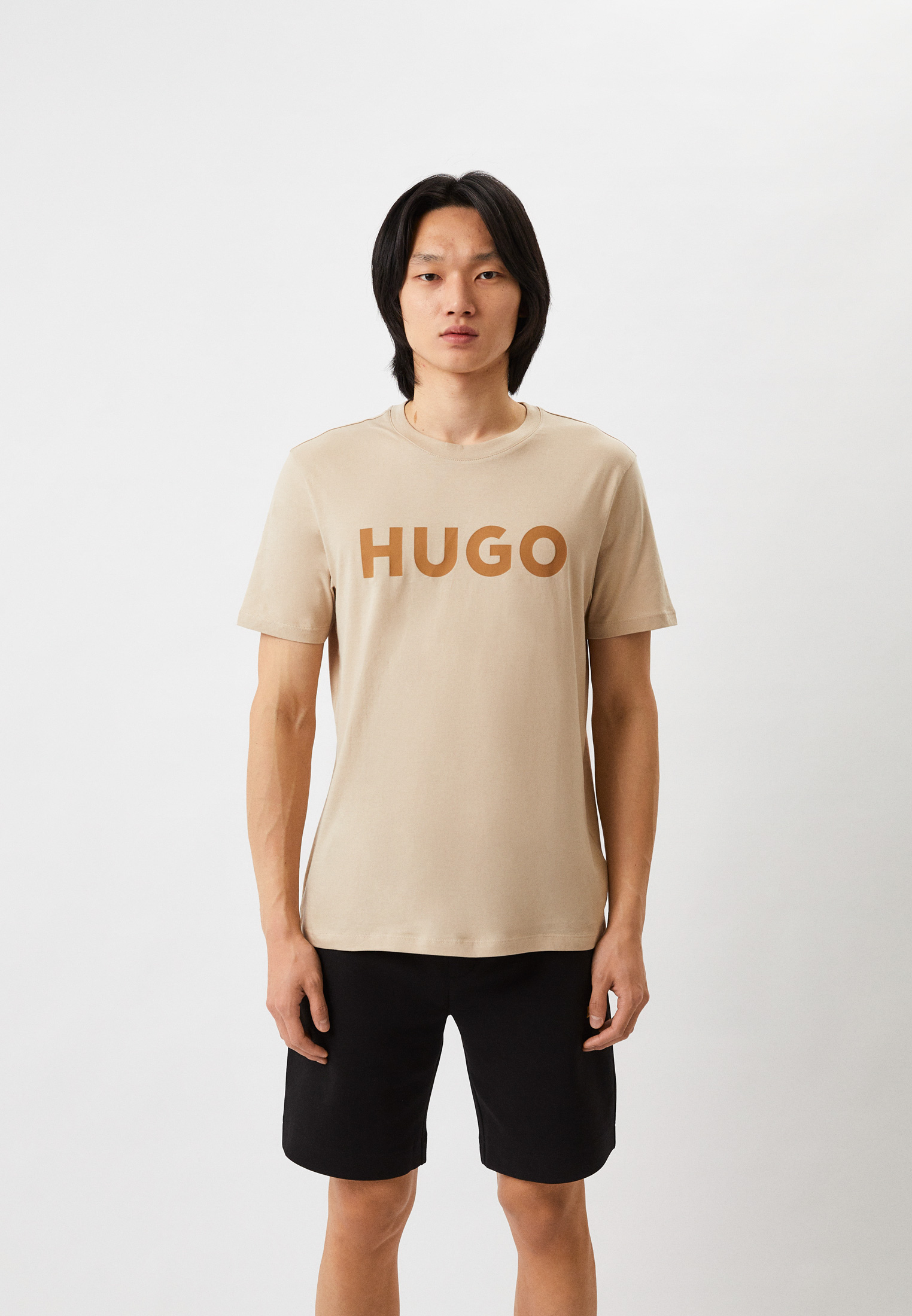 Футболка Hugo, цвет: бежевый, RTLACP139101 — купить в интернет-магазине ...