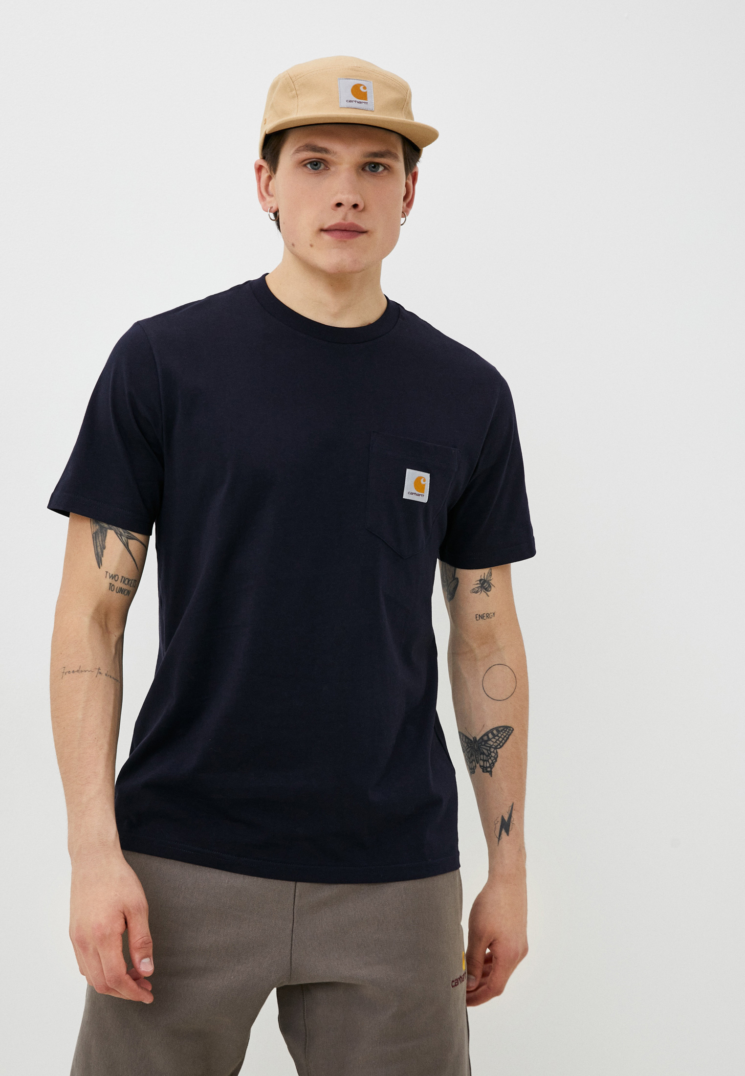 Футболка Carhartt WIP, цвет: синий, RTLACP362201 — купить в интернет ...