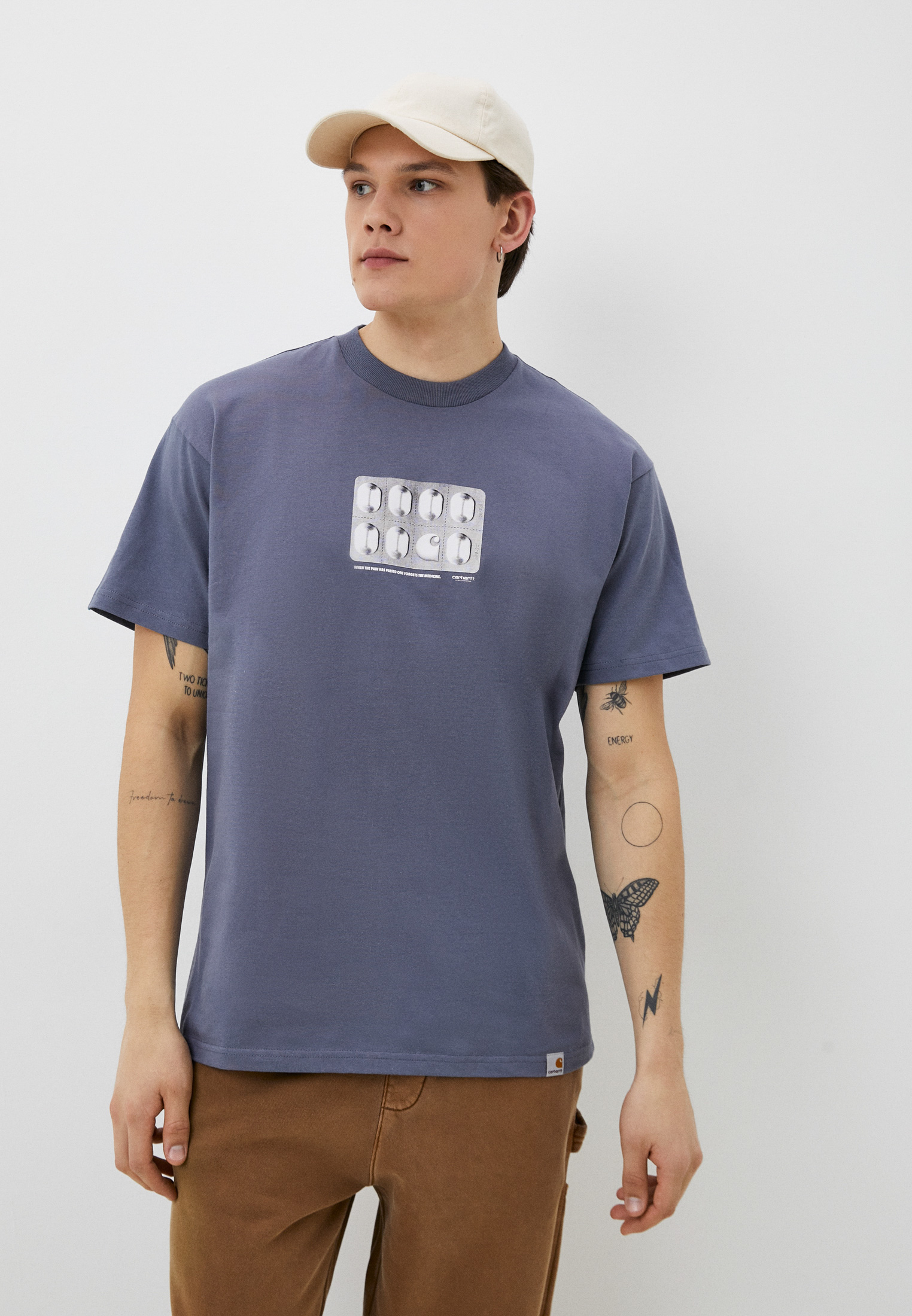 Футболка Carhartt WIP, цвет: серый, RTLACP363201 — купить в интернет ...