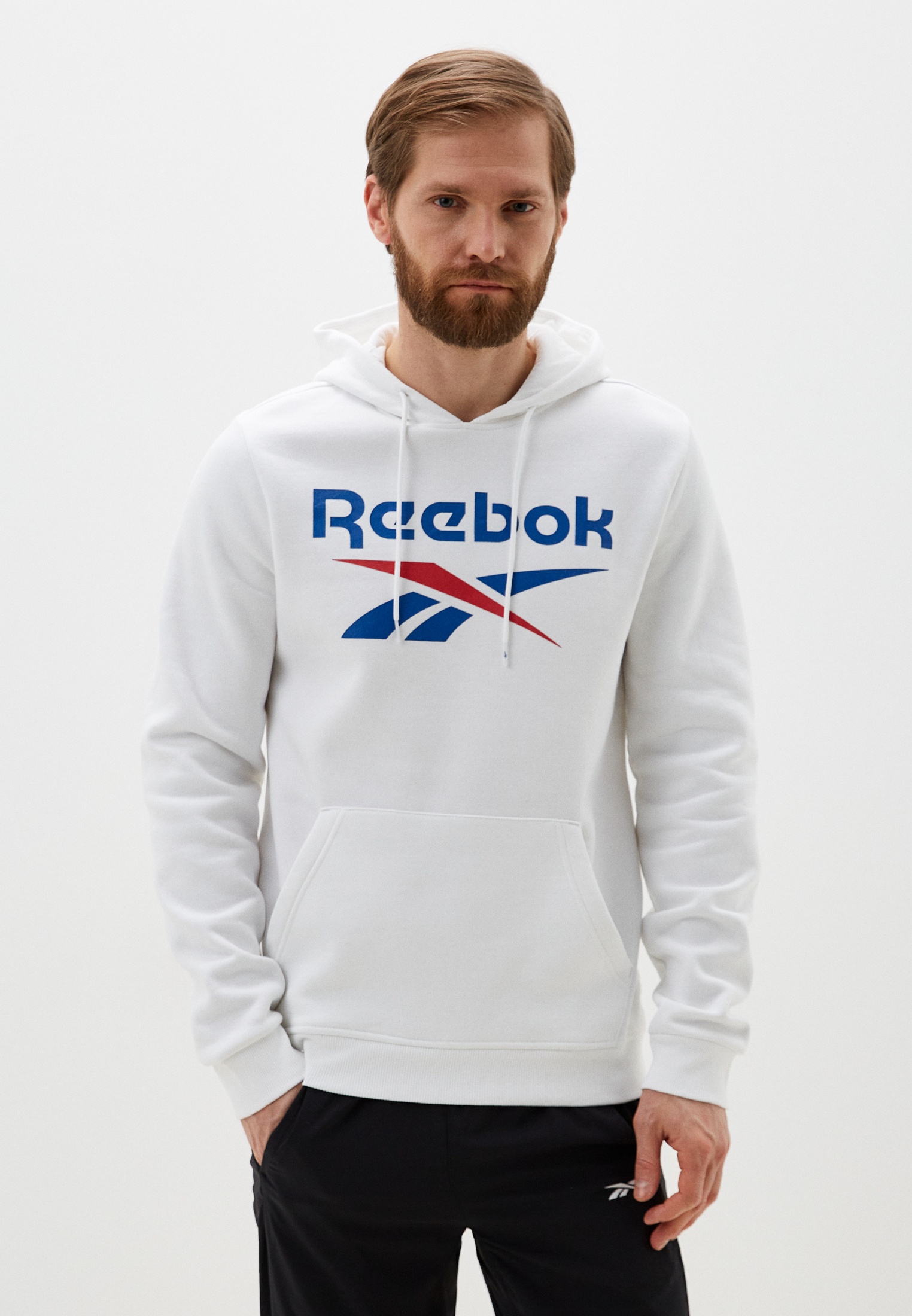 Худи Reebok RI BIG STACKED LOGO HOOD, цвет: белый, RTLACQ074602 ...