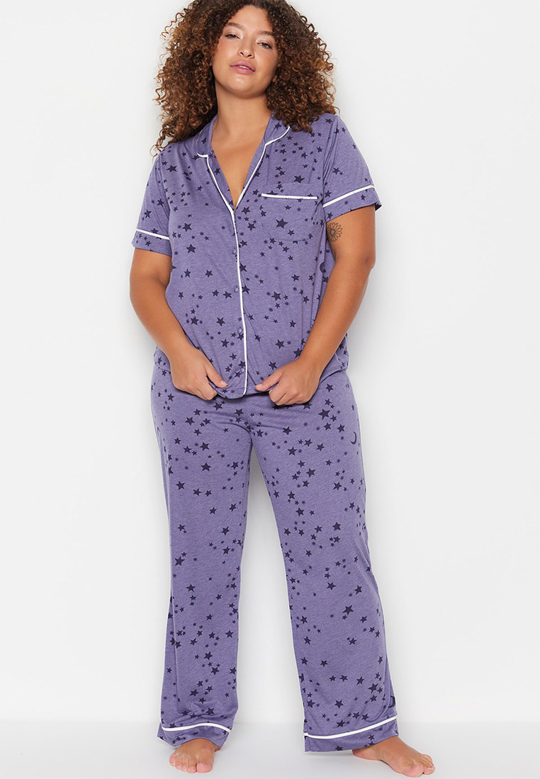 Пижама Trendyol, цвет: фиолетовый, RTLACQ471001 — купить в  интернет-магазине Lamoda