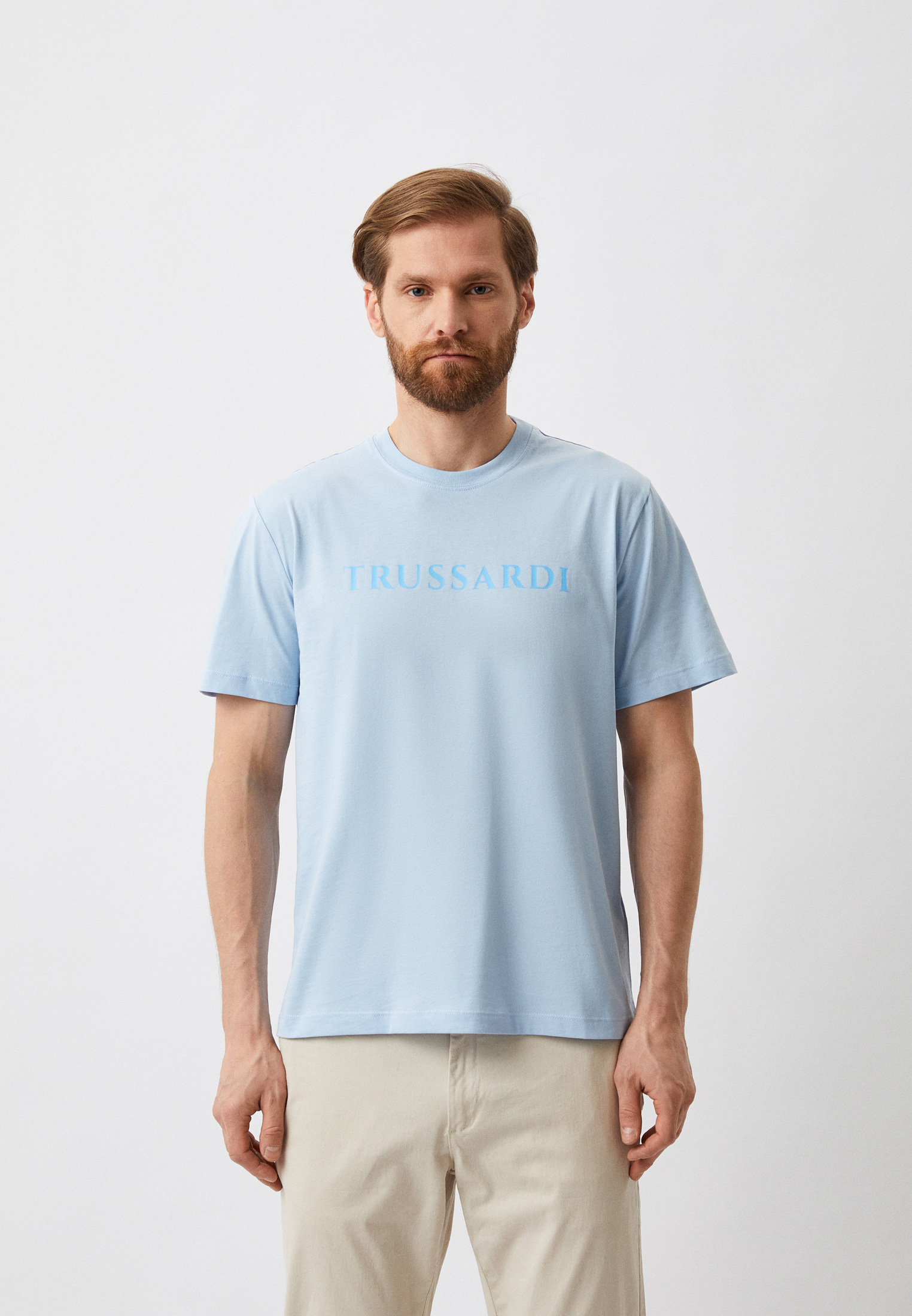 Футболка Trussardi, цвет: голубой, RTLACQ579801 — купить в интернет ...