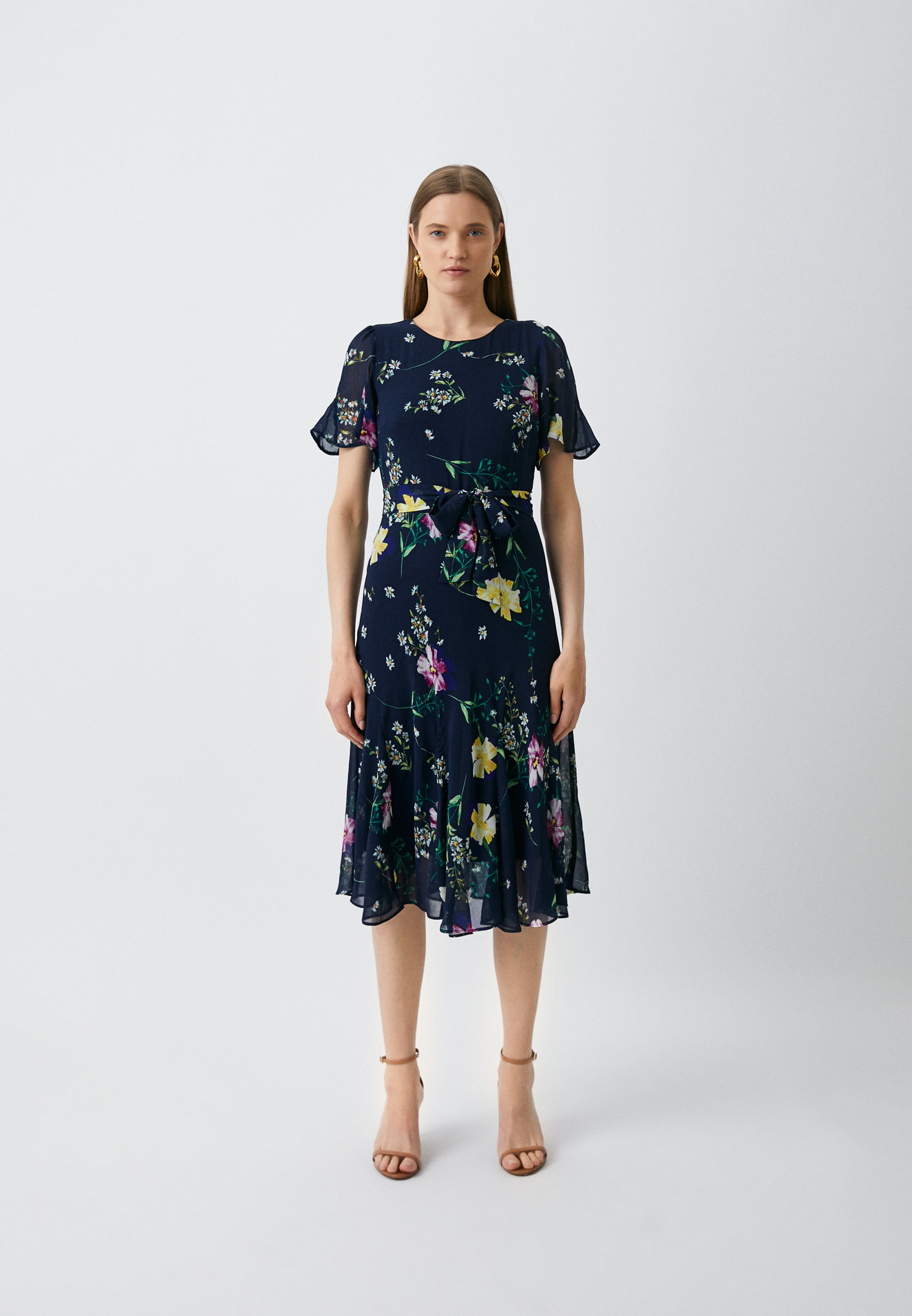 Платье DKNY, цвет: синий, RTLACQ873901 — купить в интернет-магазине Lamoda