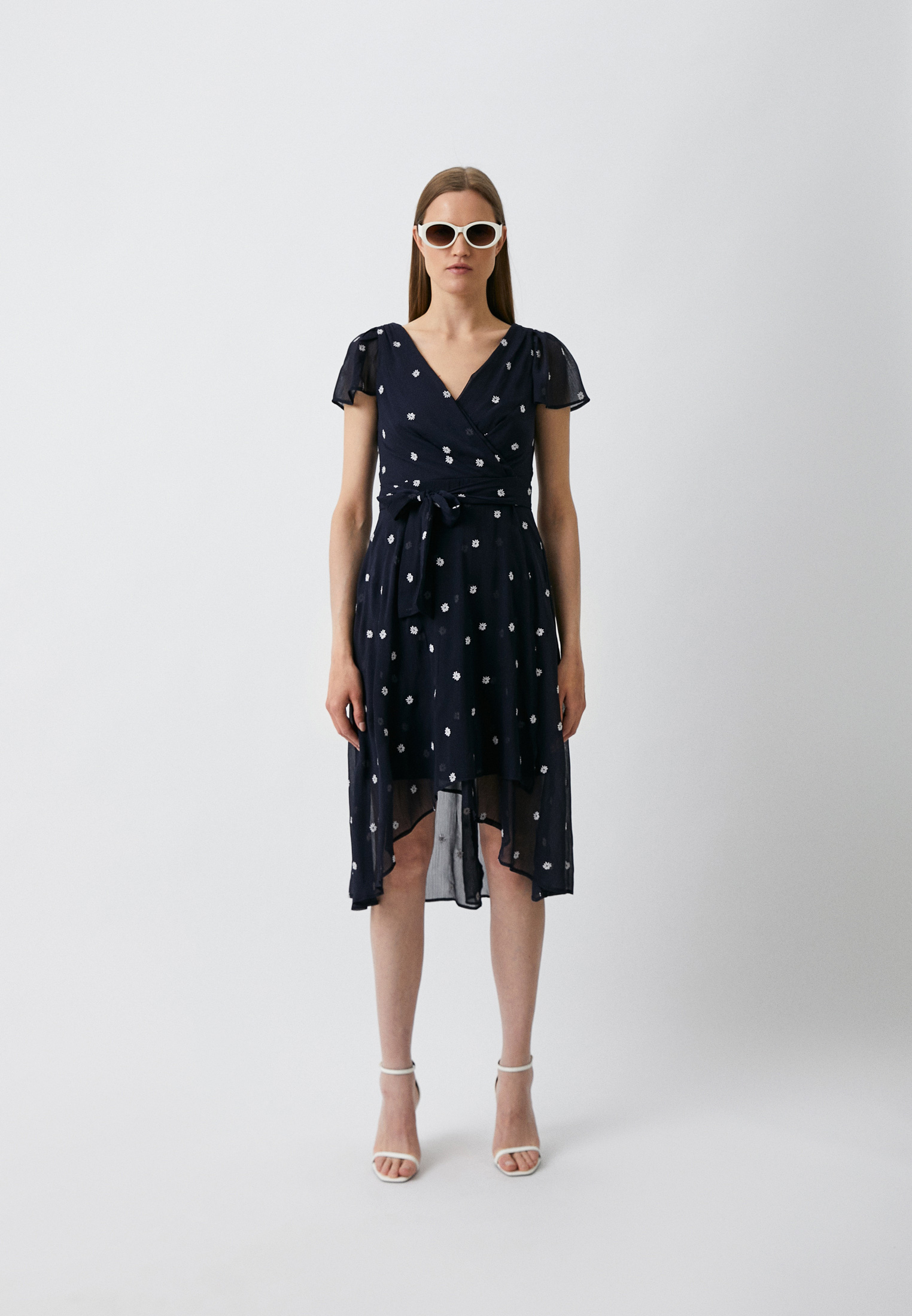 Платье DKNY, цвет: синий, RTLACQ874001 — купить в интернет-магазине Lamoda