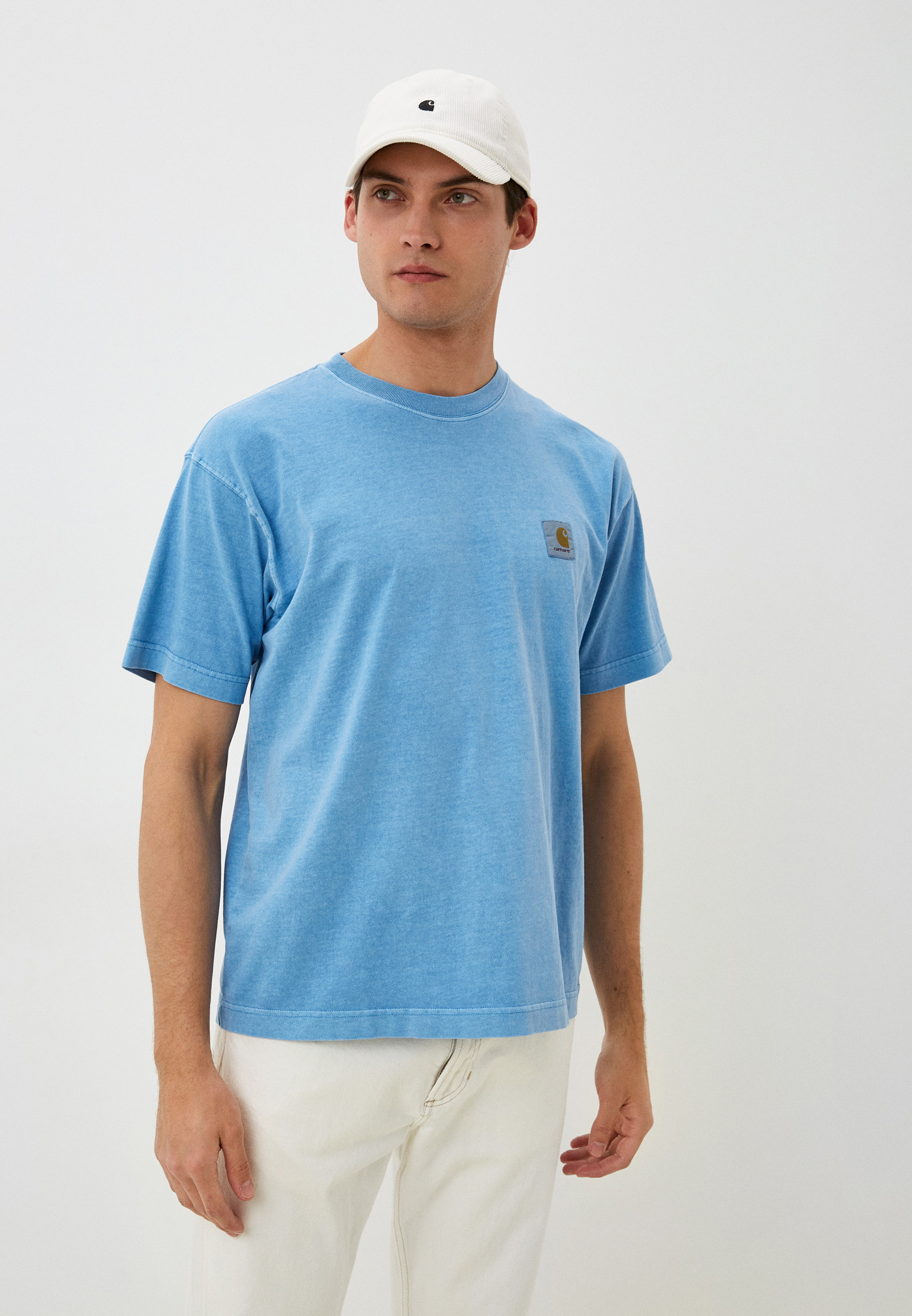 Футболка Carhartt WIP, цвет: голубой, RTLACR687401 — купить в интернет ...