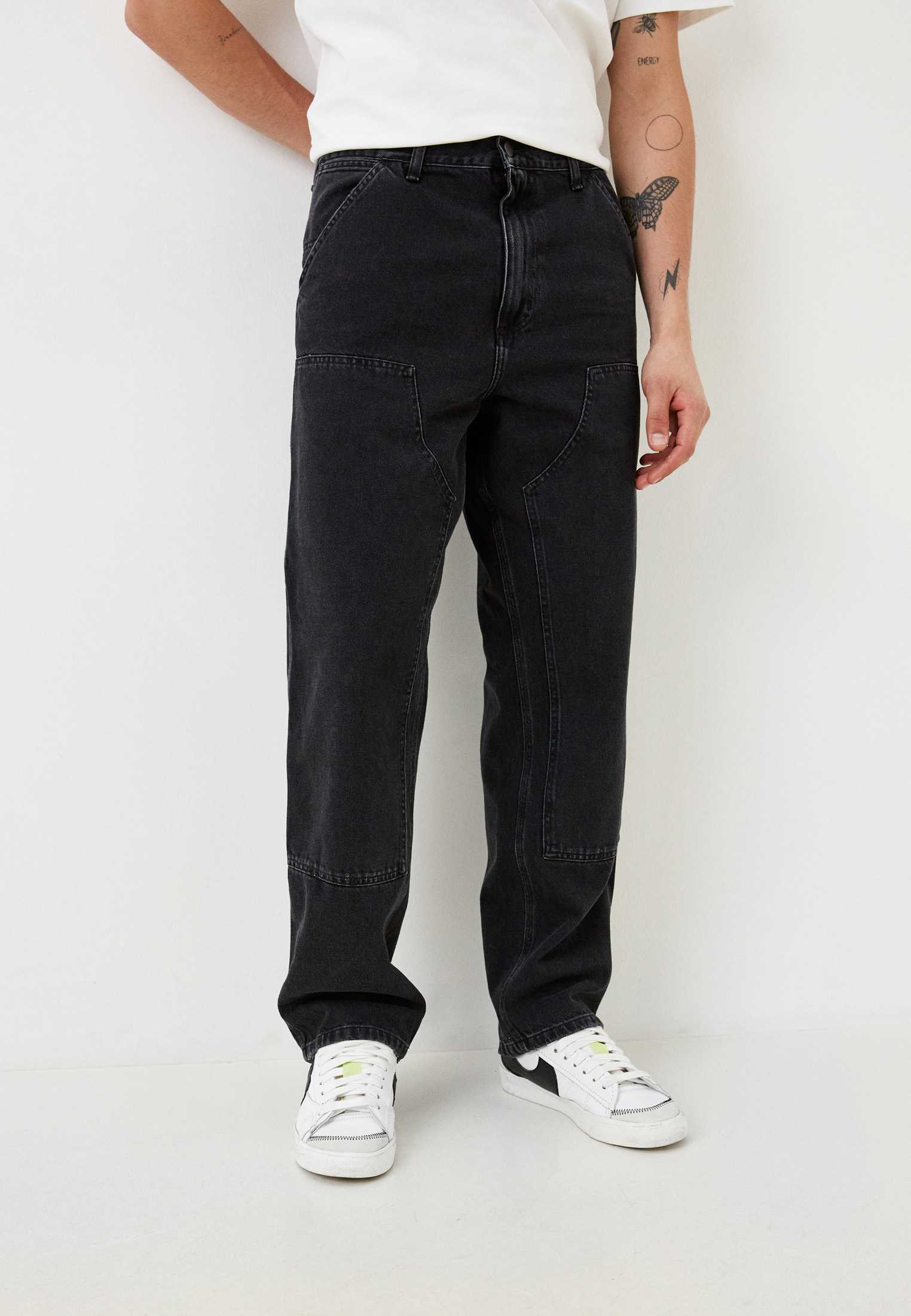 Джинсы Carhartt WIP Double Knee, цвет: черный, RTLACR689201 — купить в ...