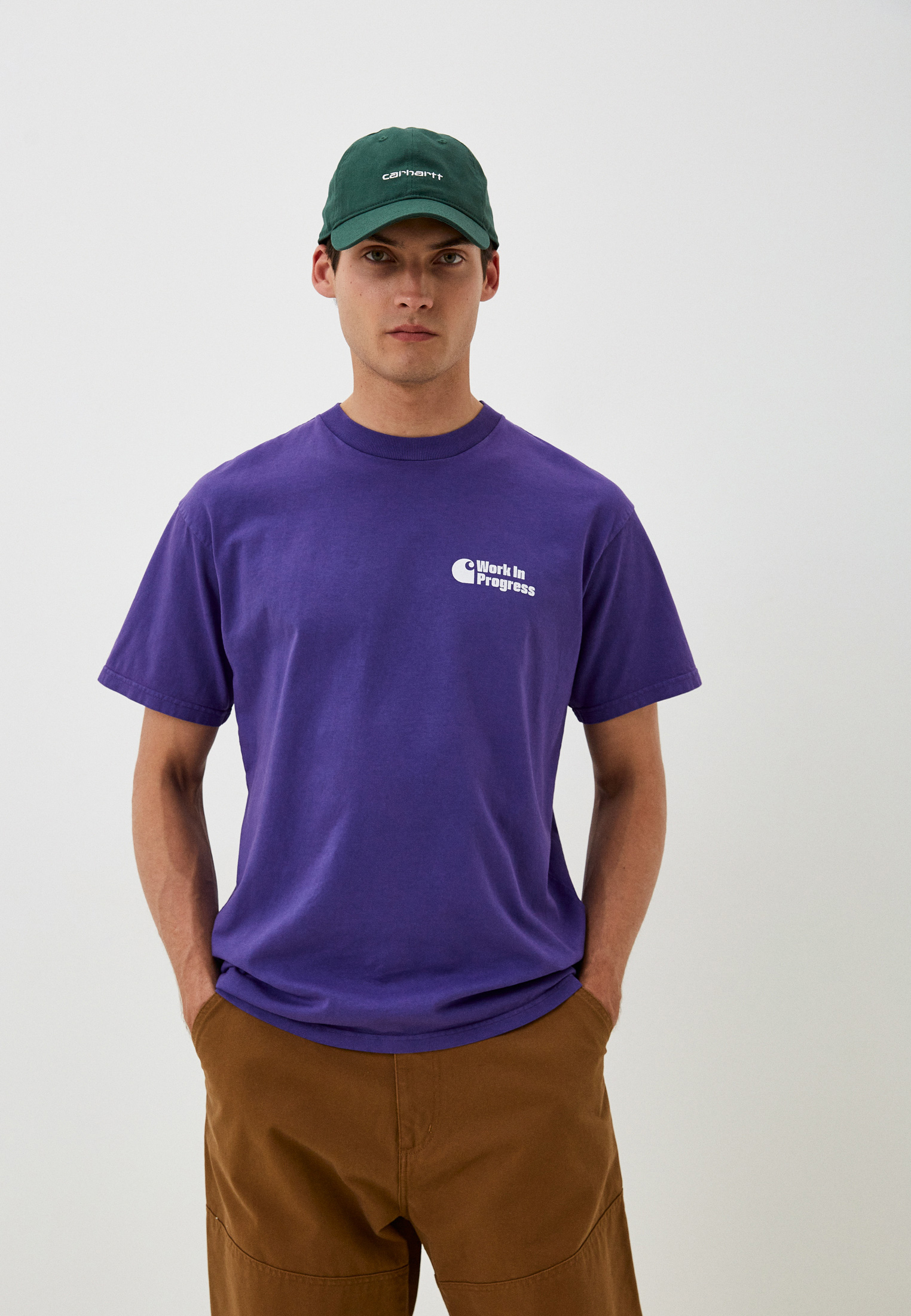 Футболка Carhartt WIP, цвет: фиолетовый, RTLACR699301 — купить в ...