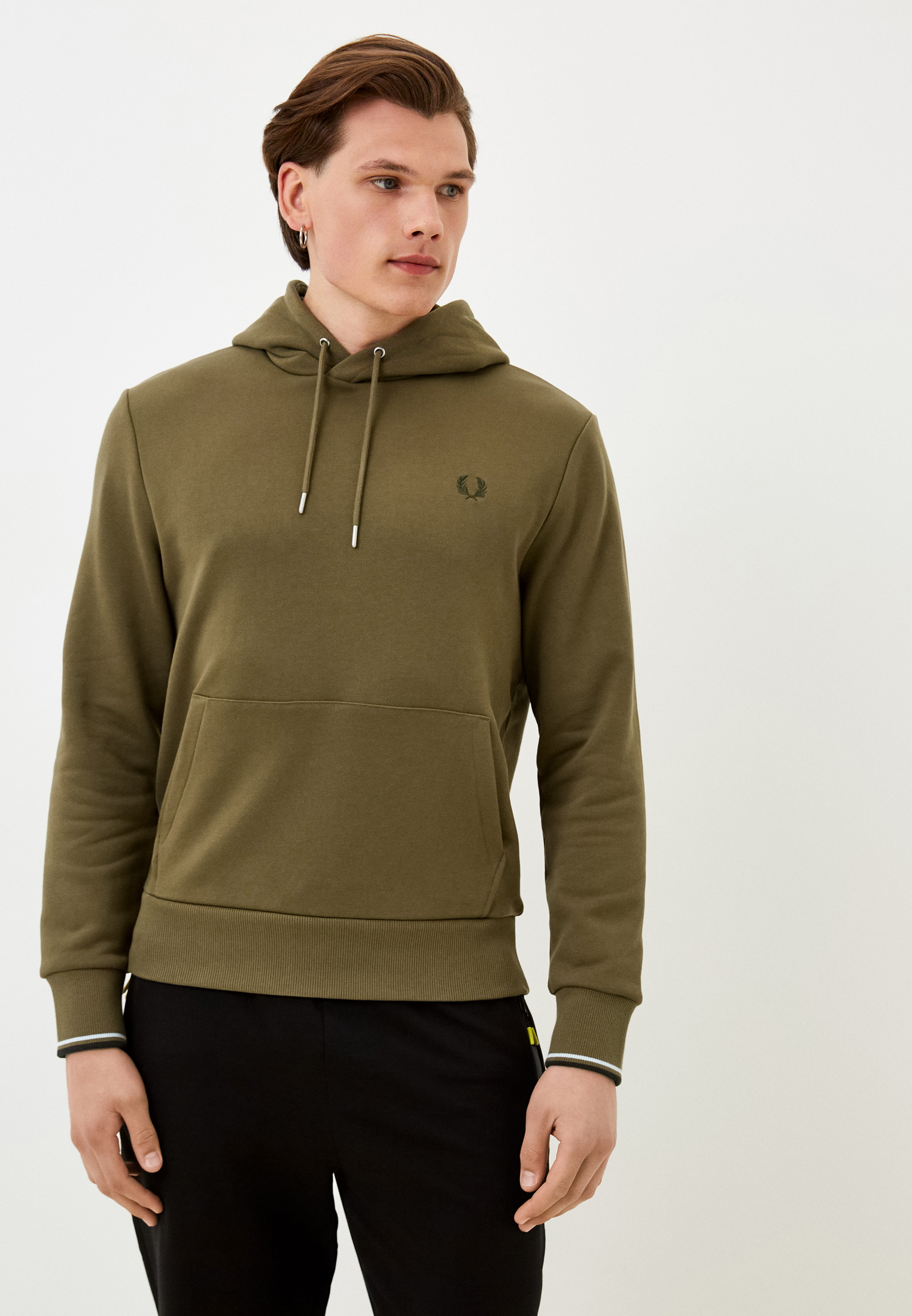 Худи Fred Perry, цвет: хаки, RTLACR704301 — купить в интернет-магазине ...