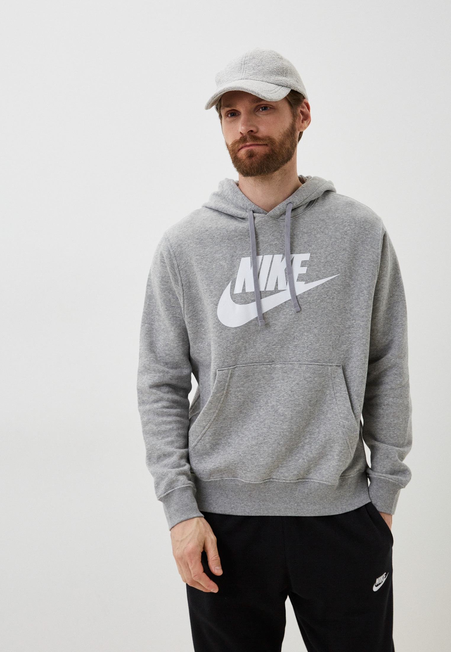 Худи Nike Hoodie NSW CLUB PO BB GX, цвет: серый, RTLACR842401 — купить ...