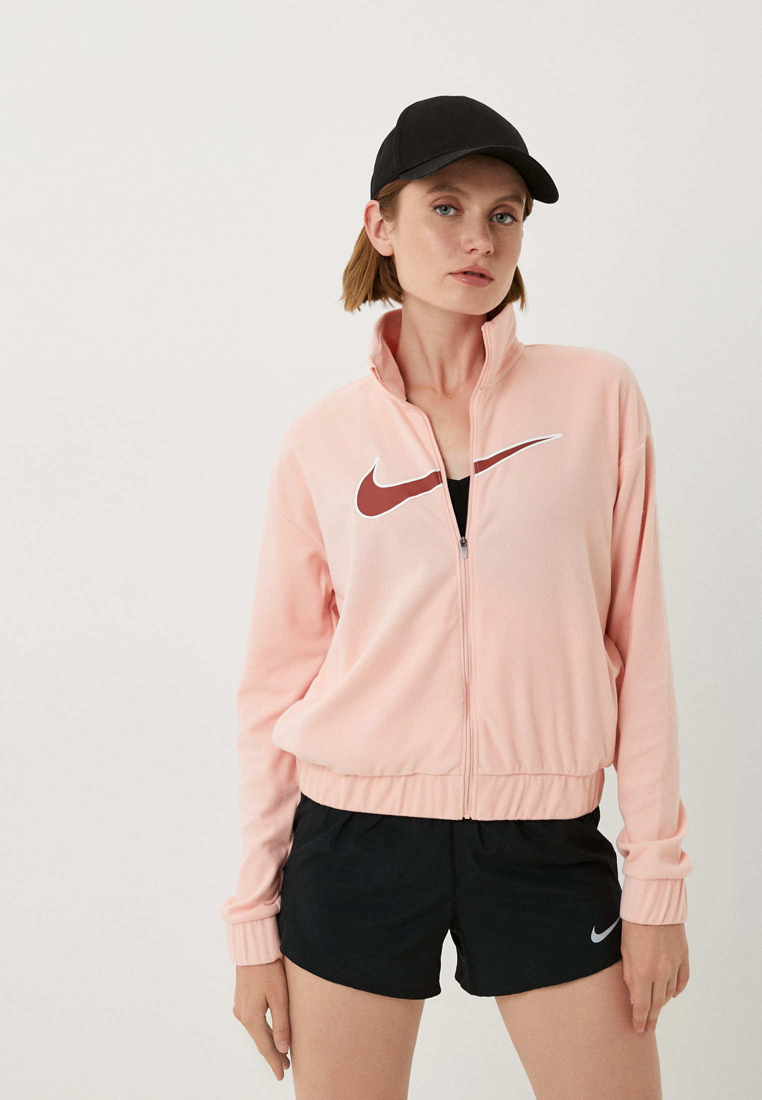 Олимпийка Nike W NK DF SWOOSH RUN JKT, цвет: бежевый, RTLACR853001 ...