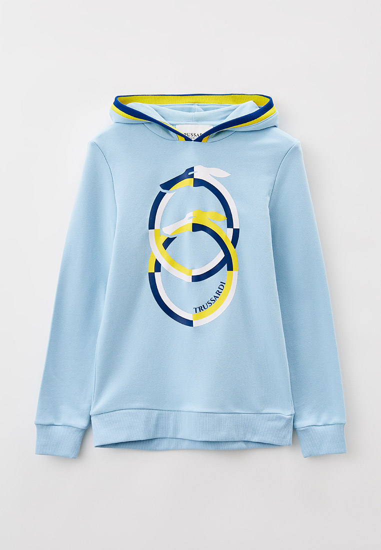 Худи Trussardi Junior, цвет: голубой, RTLACS070901 — купить в интернет ...