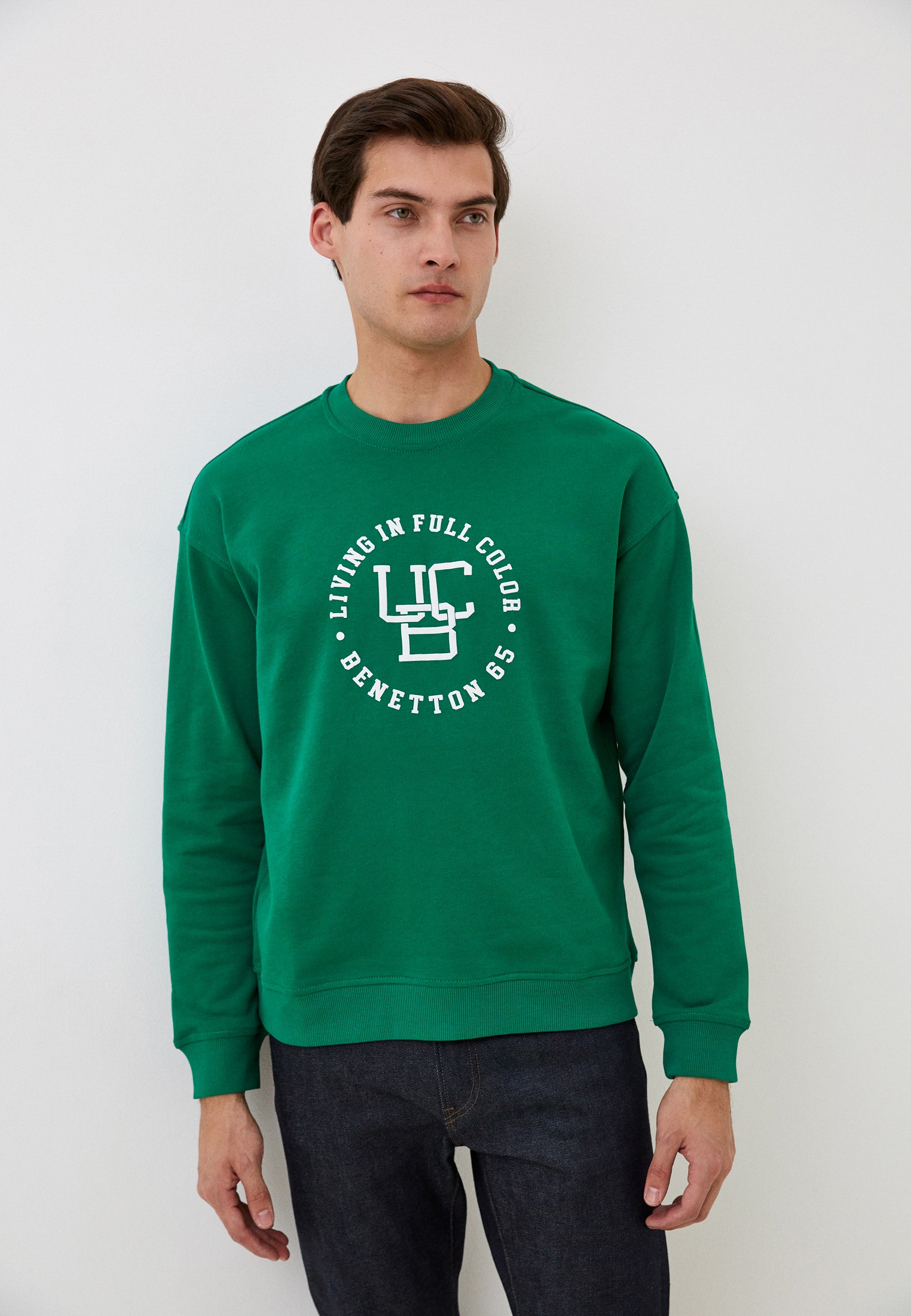 Свитшот United Colors of Benetton, цвет: зеленый, RTLACS197501 — купить ...