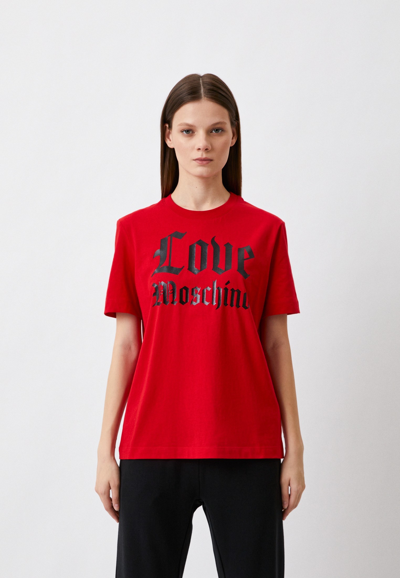 Футболка Love Moschino, цвет: красный, RTLACS859401 — купить в интернет ...