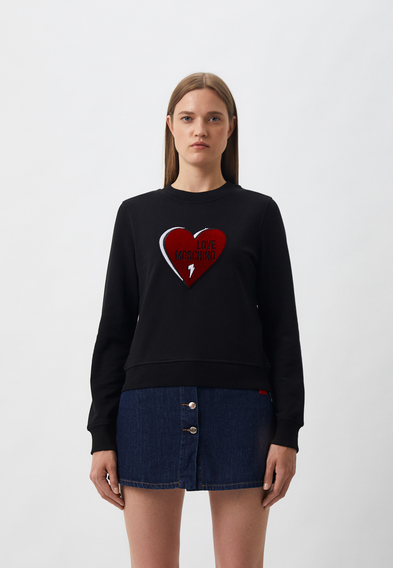 Свитшот Love Moschino, цвет: черный, RTLACS869401 — купить в интернет ...