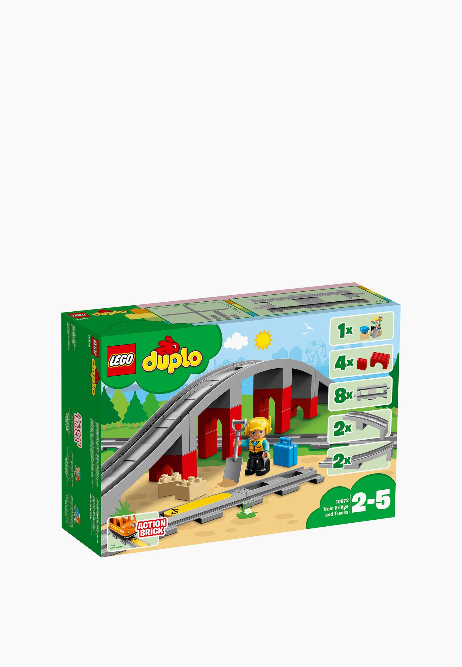 Конструктор DUPLO LEGO "Железнодорожный мост", цвет: мультиколор ...