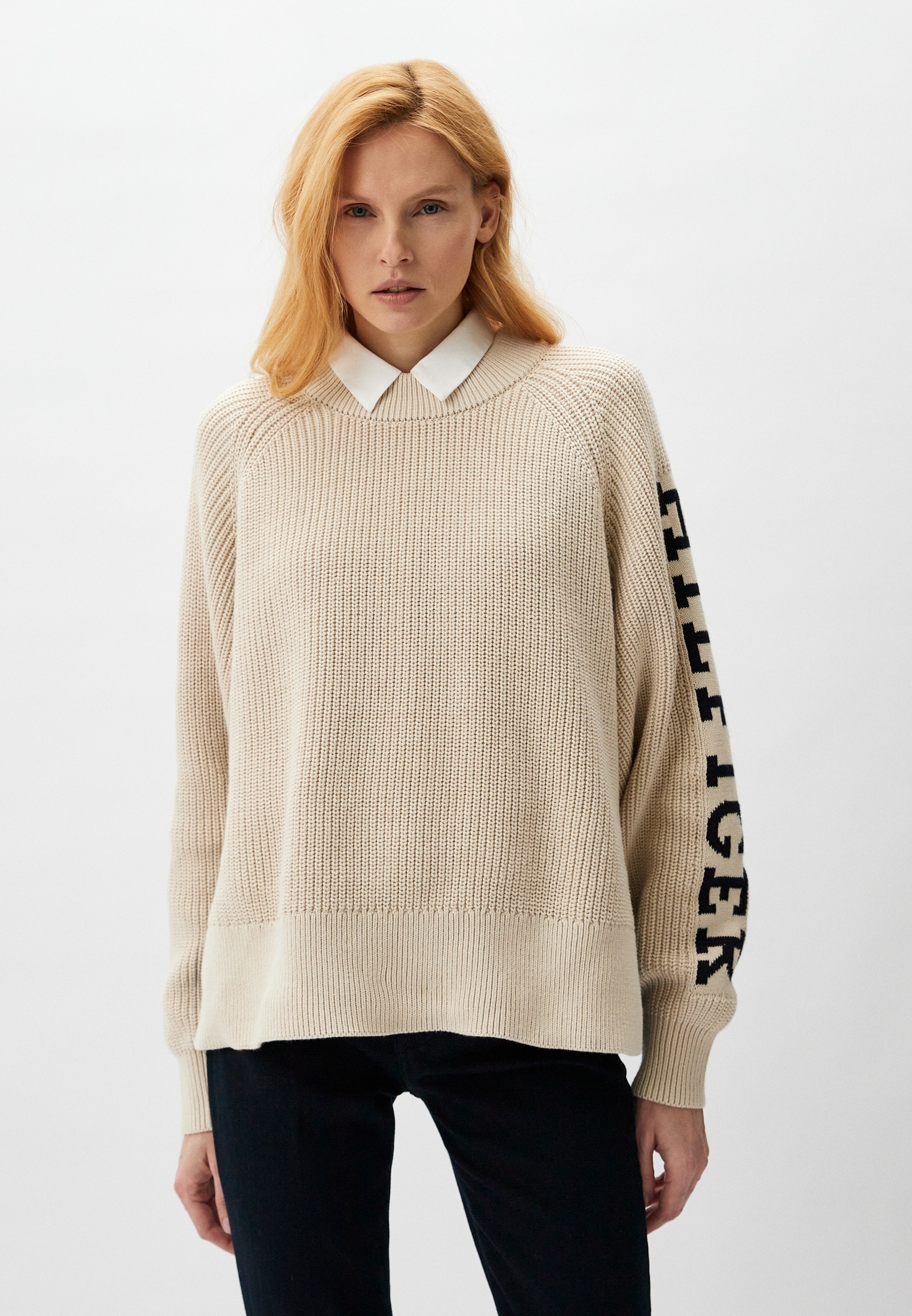 Джемпер Tommy Hilfiger, цвет: бежевый, RTLACT030001 — купить в интернет ...