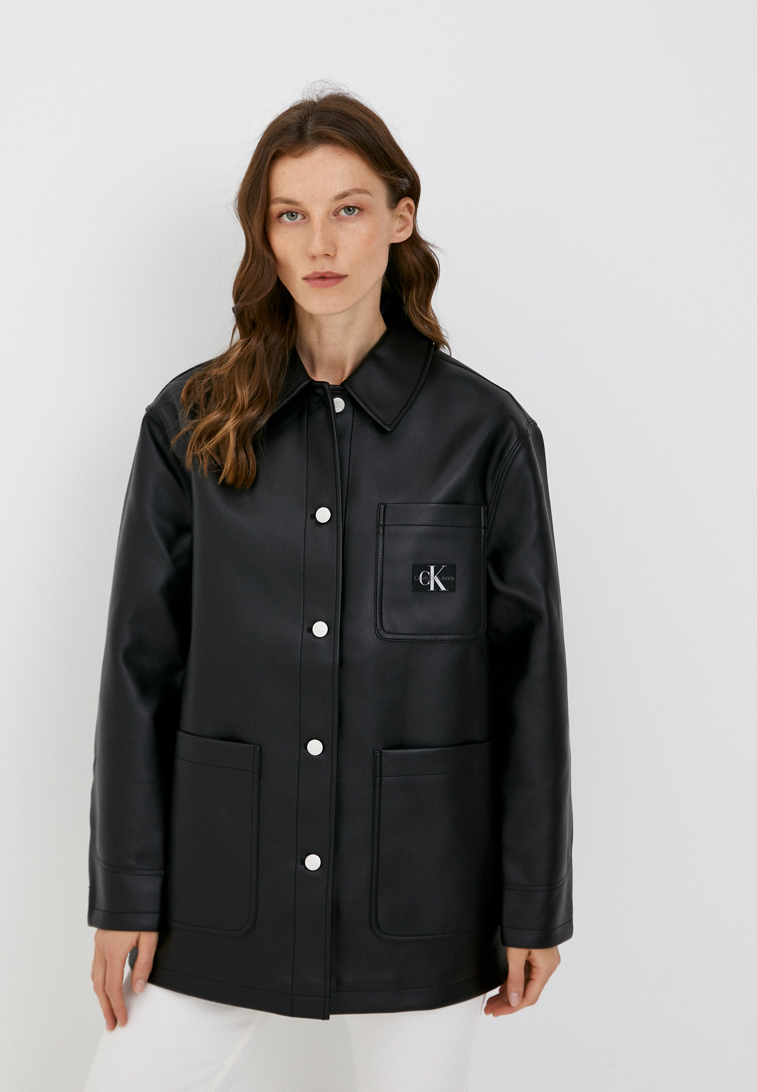 Куртка кожаная Calvin Klein Jeans, цвет: черный, RTLACT314601 — купить ...