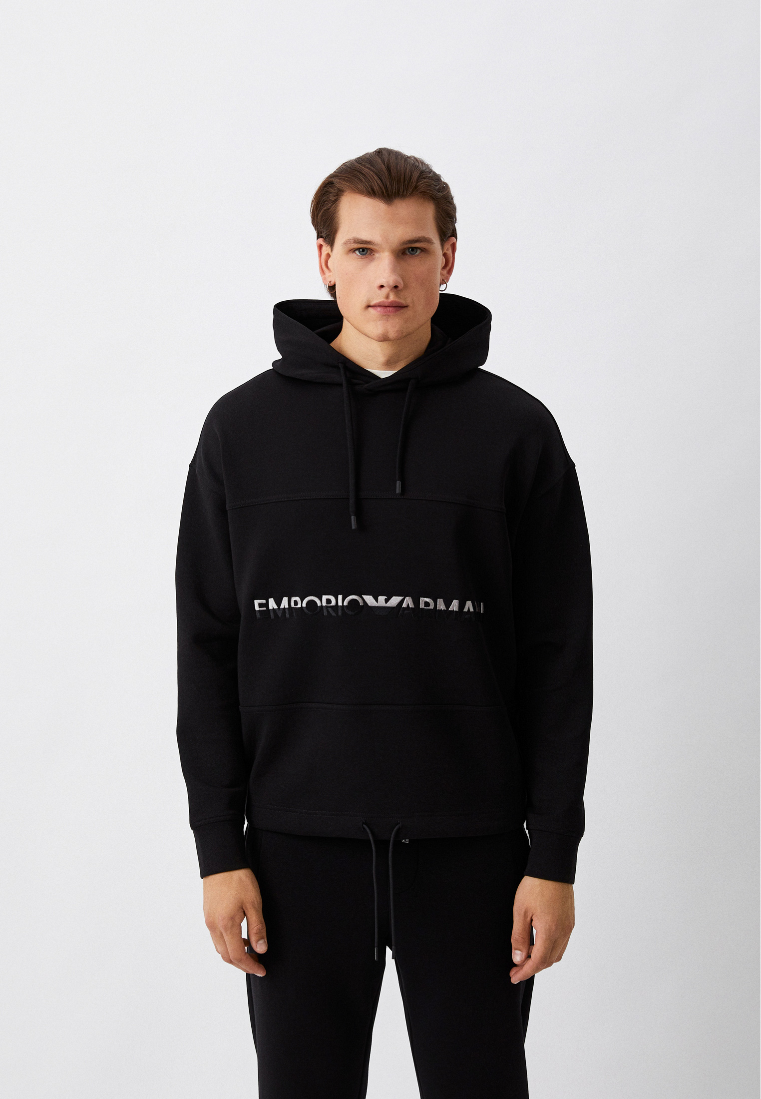Худи Emporio Armani, цвет: черный, RTLACT438701 — купить в интернет ...