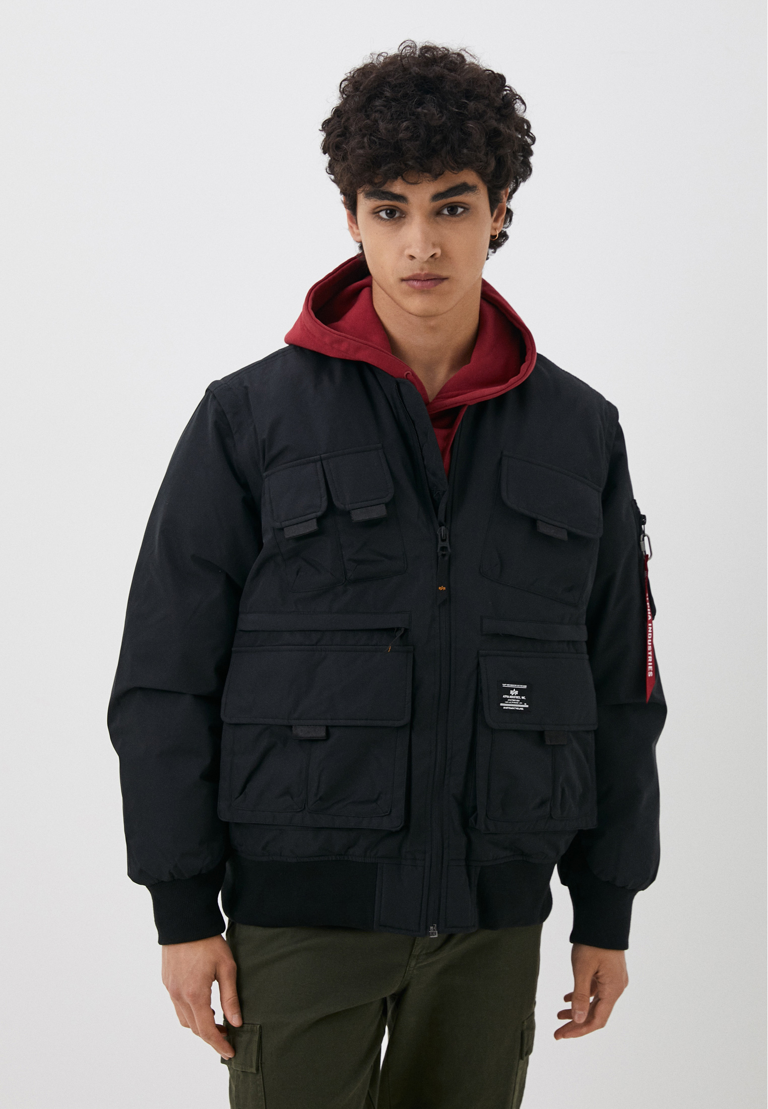 Куртка утепленная и брелок Alpha Industries 2 в 1, цвет: черный ...