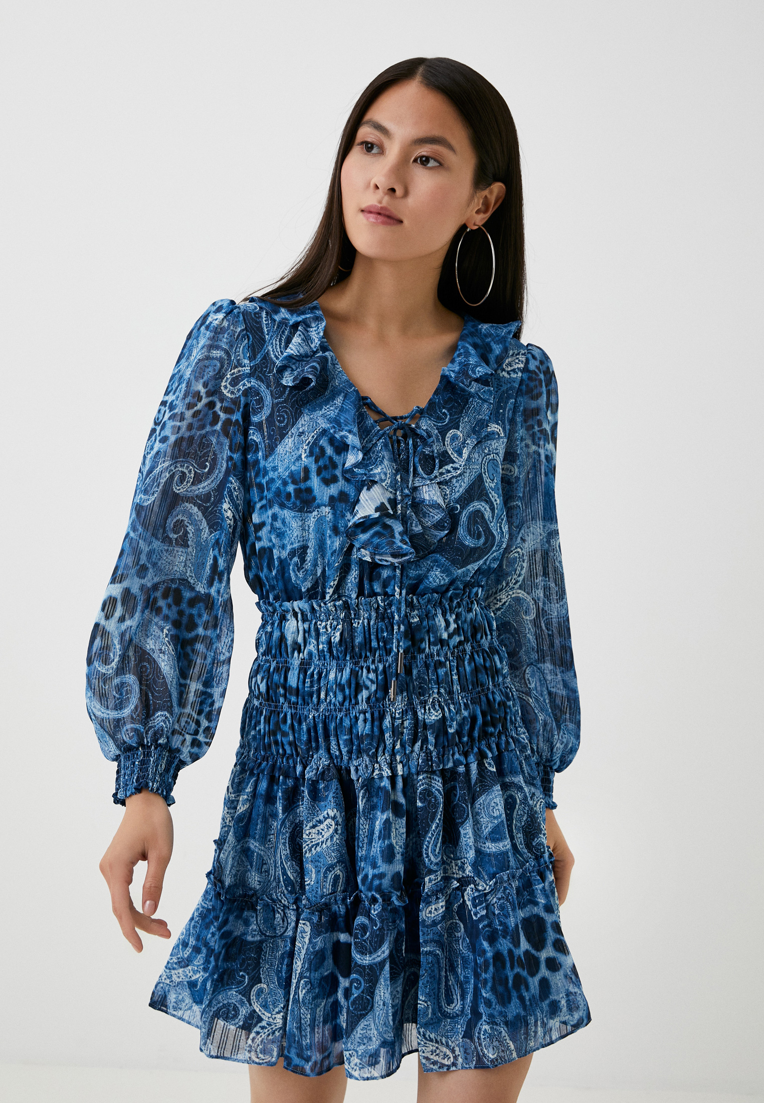 Платье Guess, цвет: синий, RTLACT749401 — купить в интернет-магазине Lamoda