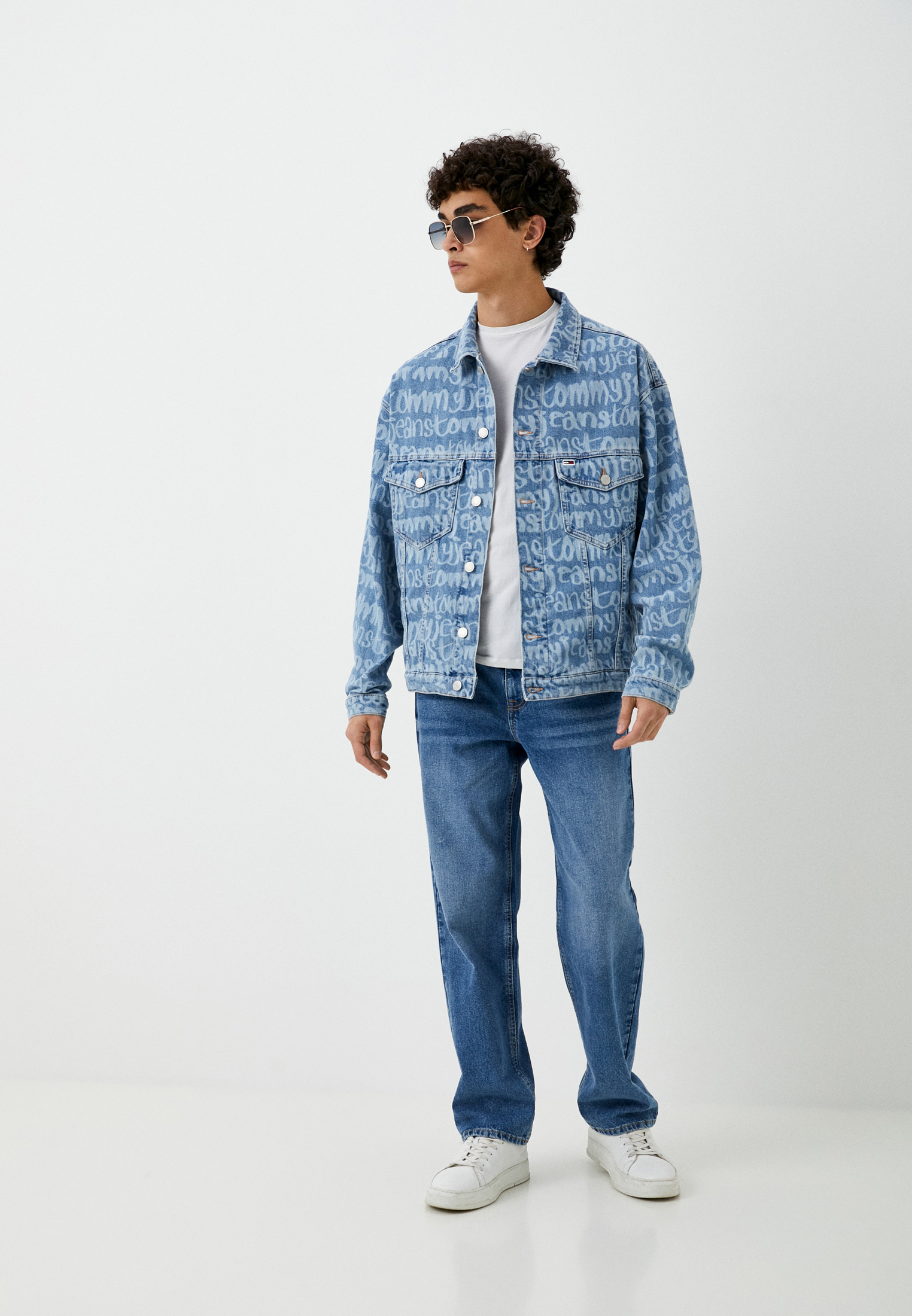 Куртка джинсовая Tommy Jeans, цвет: голубой, RTLACT773301 — купить в  интернет-магазине Lamoda