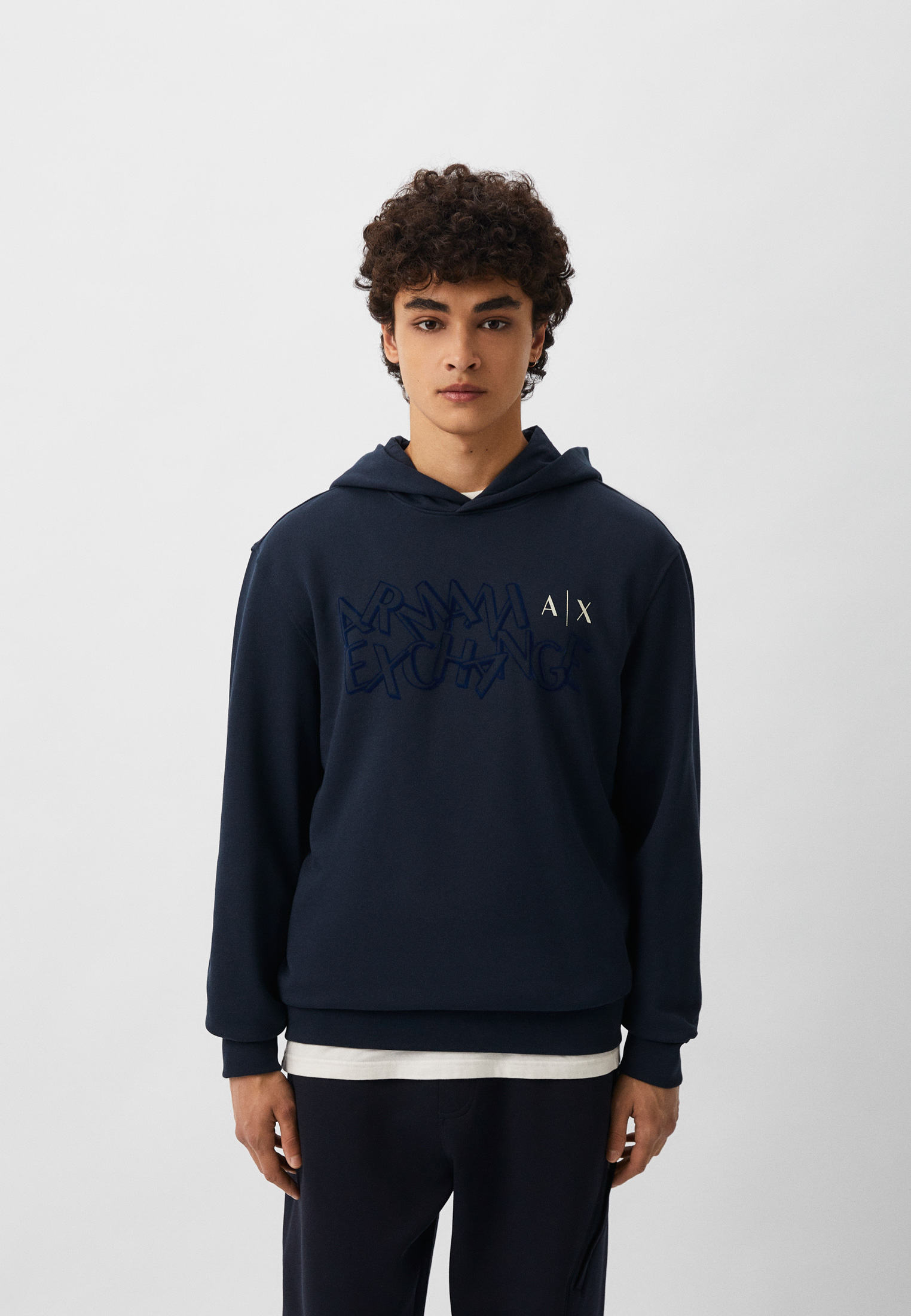 Худи Armani Exchange, цвет: синий, RTLACU269101 — купить в интернет ...