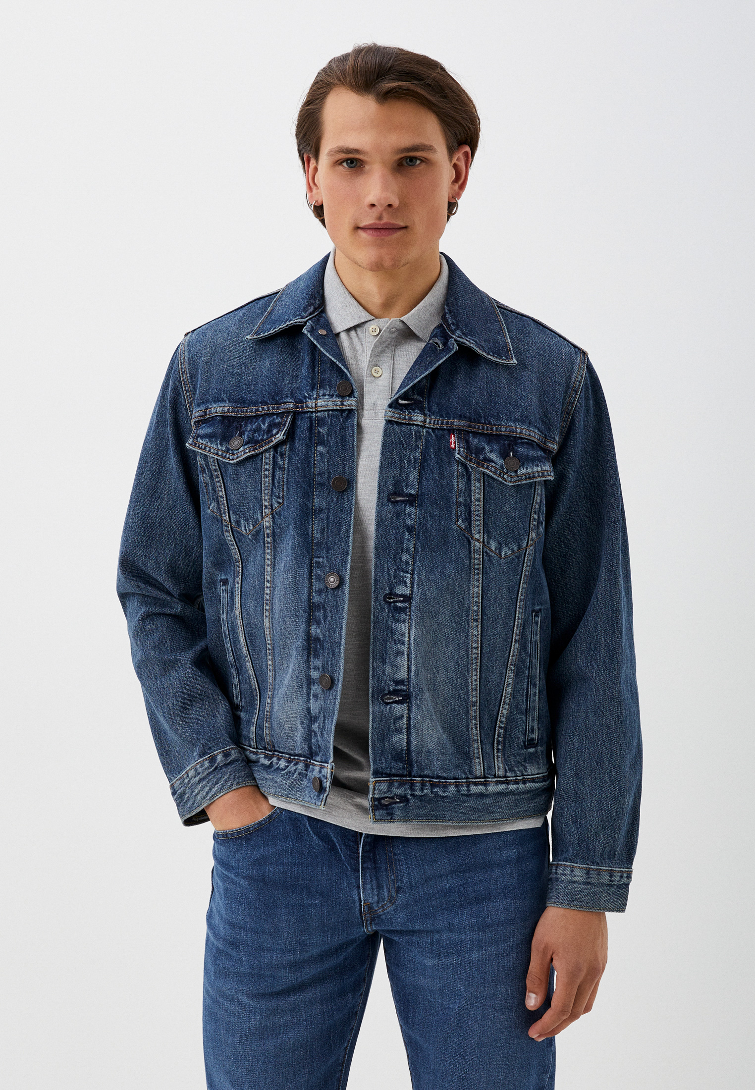 Куртка джинсовая Levi's®, цвет: синий, RTLACU342301 — купить в интернет ...