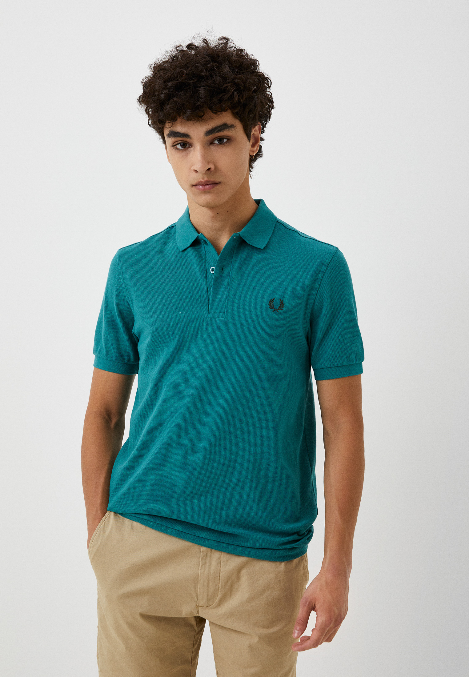 Поло Fred Perry, цвет: бирюзовый, RTLACU406601 — купить в интернет ...