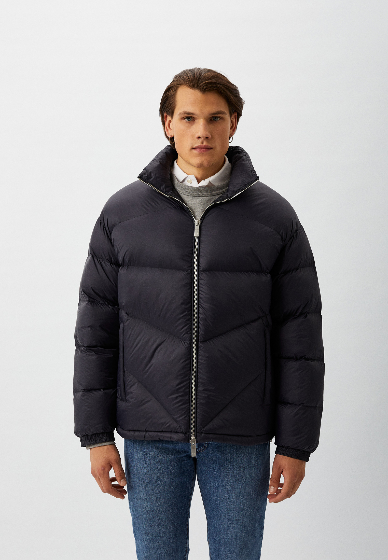 Пуховик Armani Exchange, цвет: синий, RTLACU500701 — купить в интернет ...