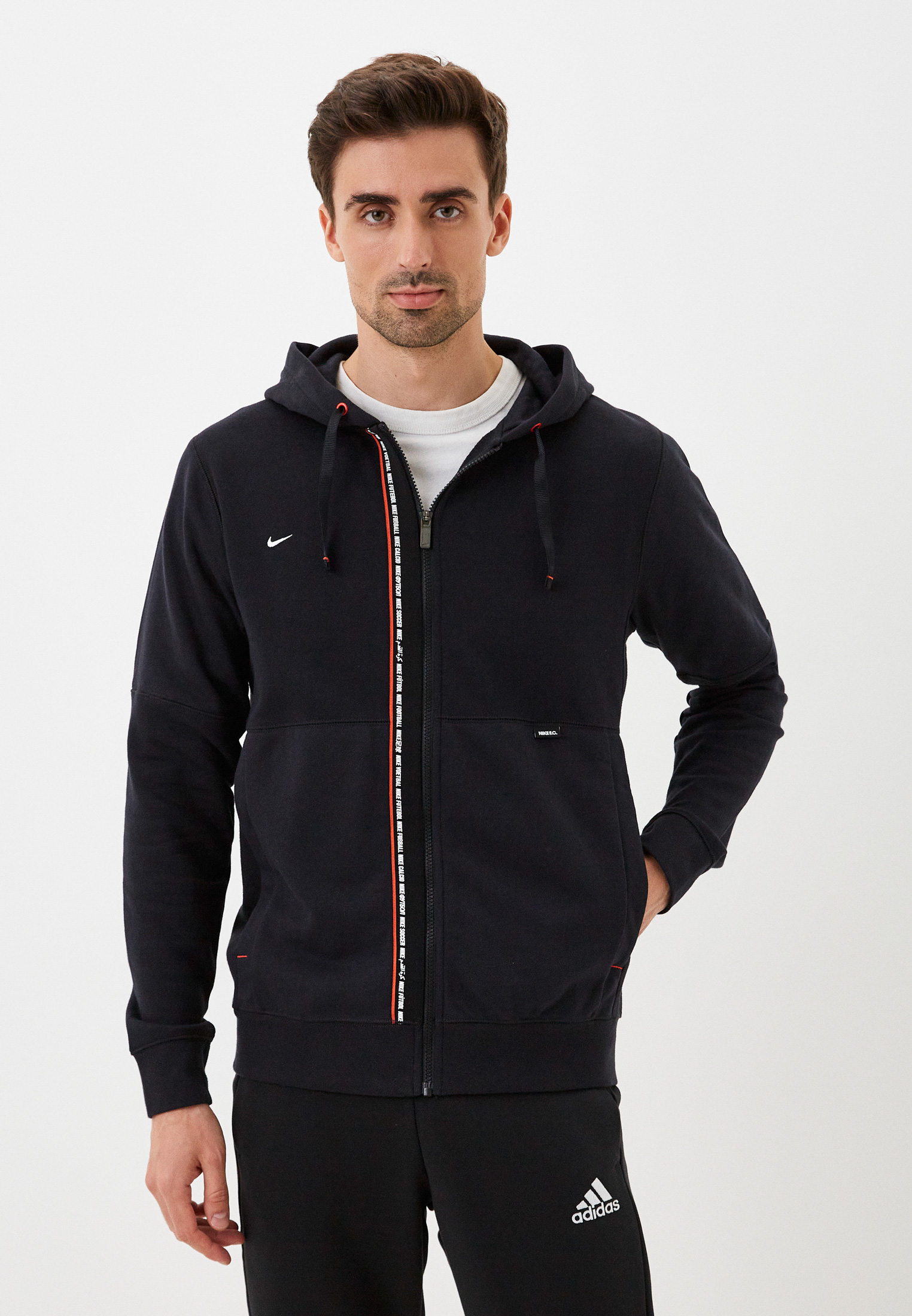 Толстовка Nike M NK FC TRIBUNA FLC HD FZ, цвет: черный, RTLACU646501 ...